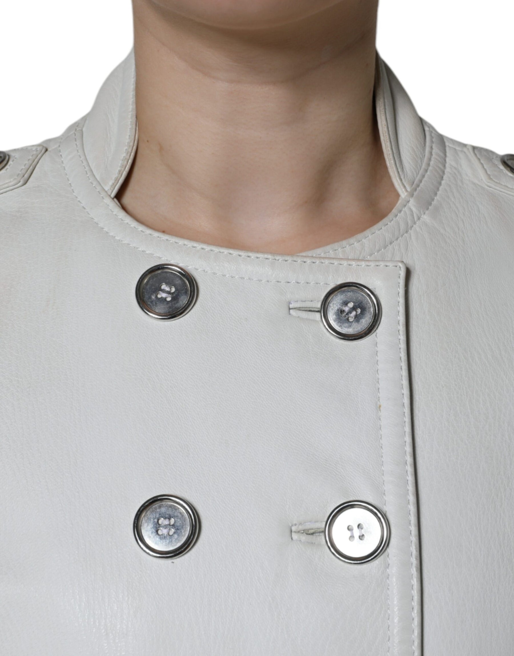 Dolce & Gabbana White Double Breasted Blazer Coat Jacket | Regal Royce