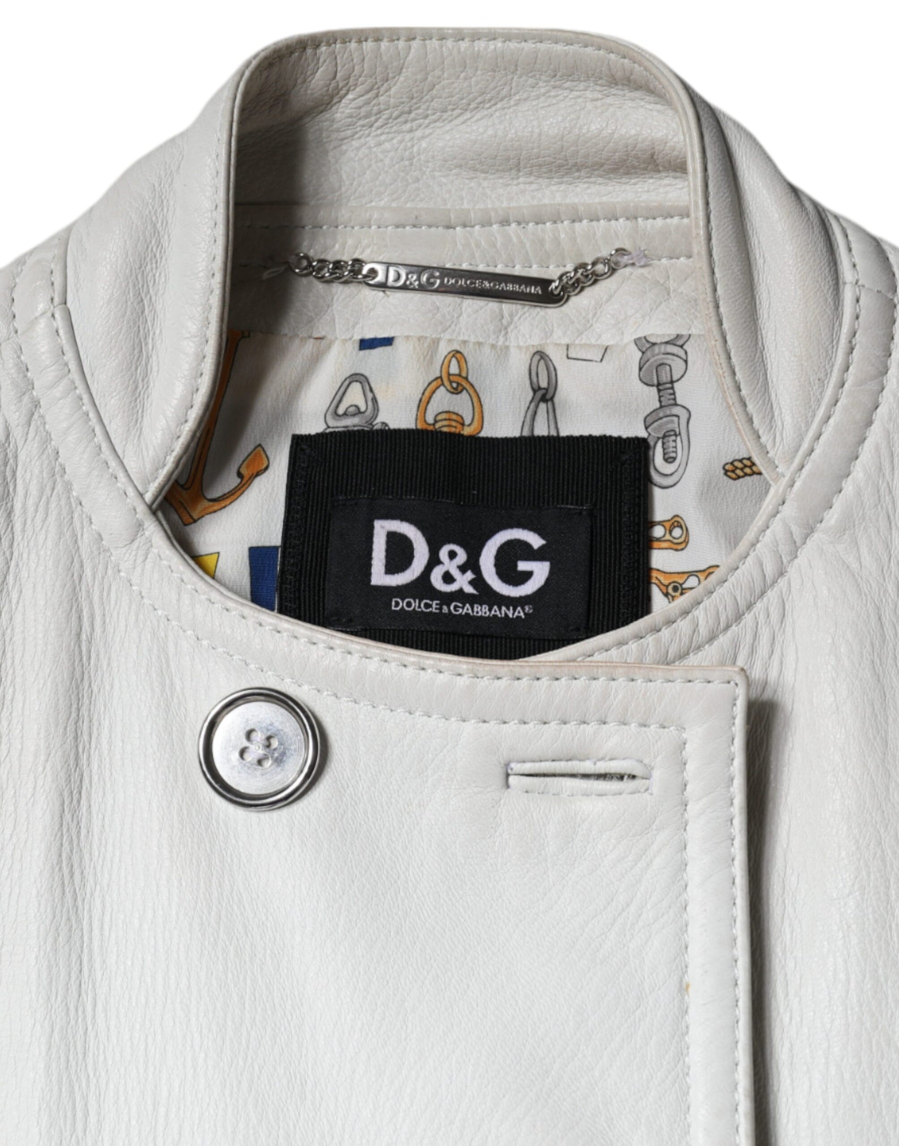 Dolce & Gabbana White Double Breasted Blazer Coat Jacket | Regal Royce