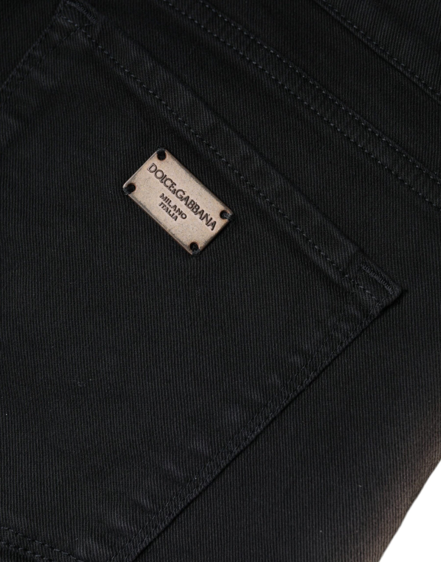 Dolce & Gabbana Black Cotton Stretch Skinny Denim Jeans | Regal Royce