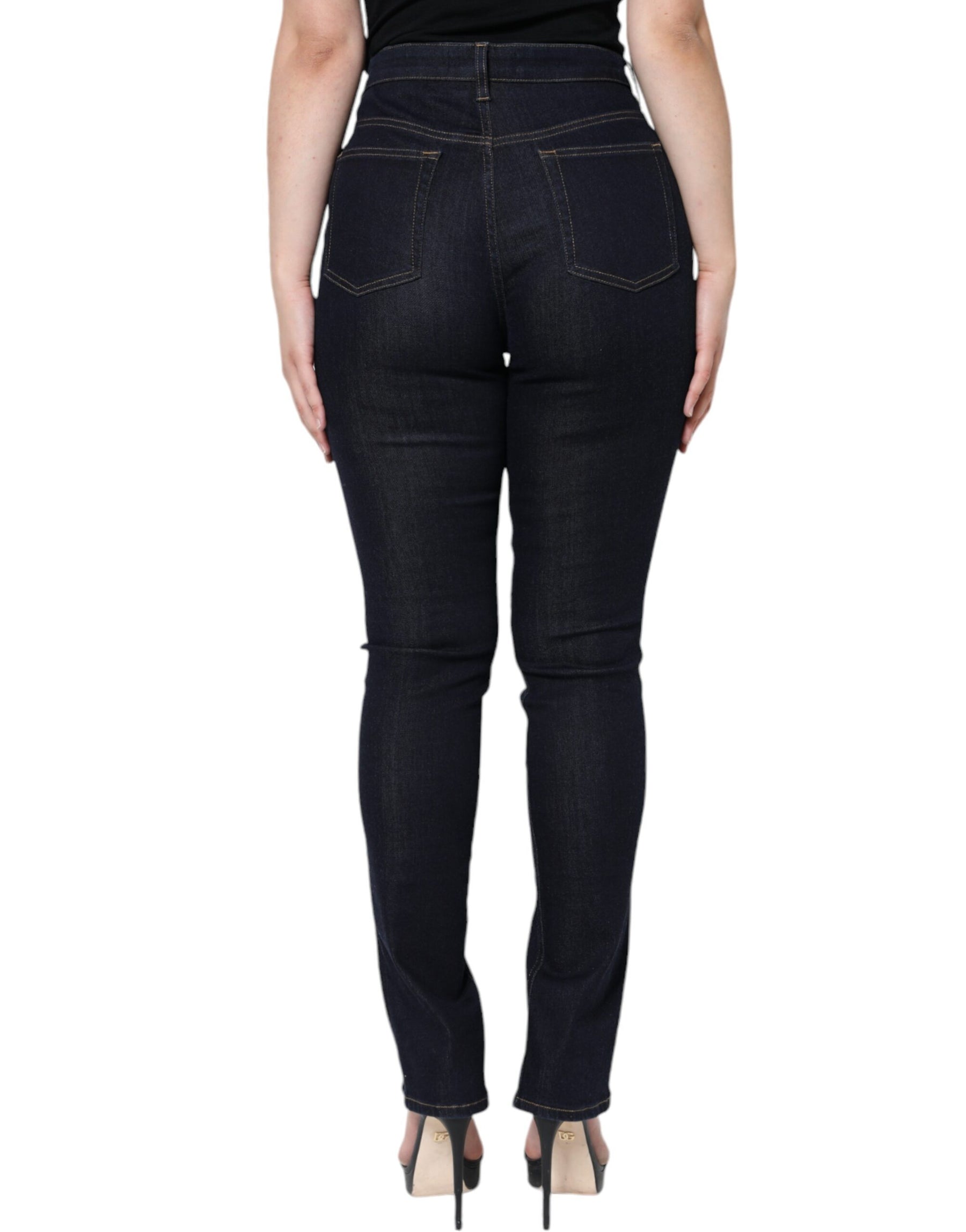 Dolce & Gabbana Black Cotton Blend Skinny Denim Jeans | Regal Royce