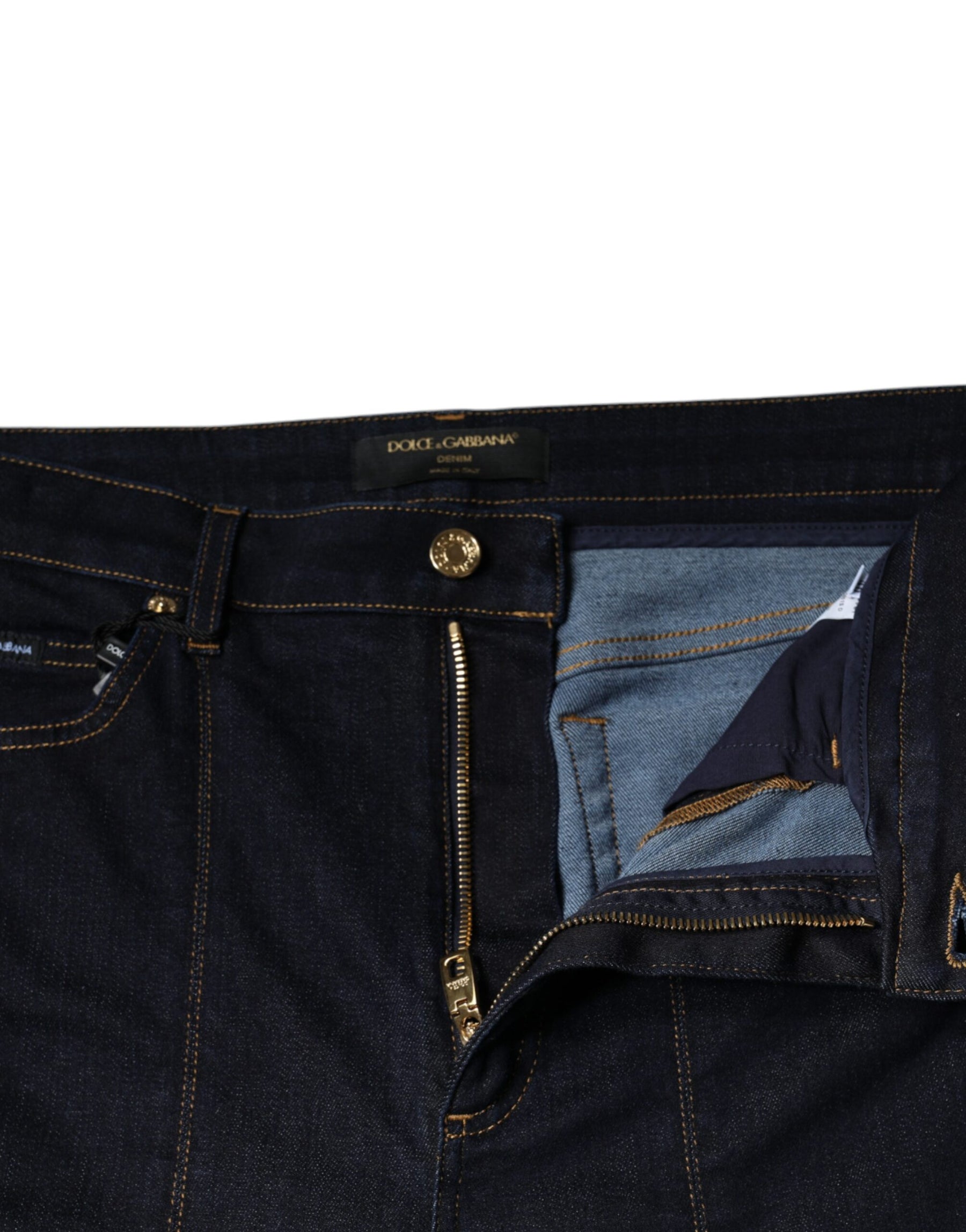 Dolce & Gabbana Black Cotton Blend Skinny Denim Jeans | Regal Royce