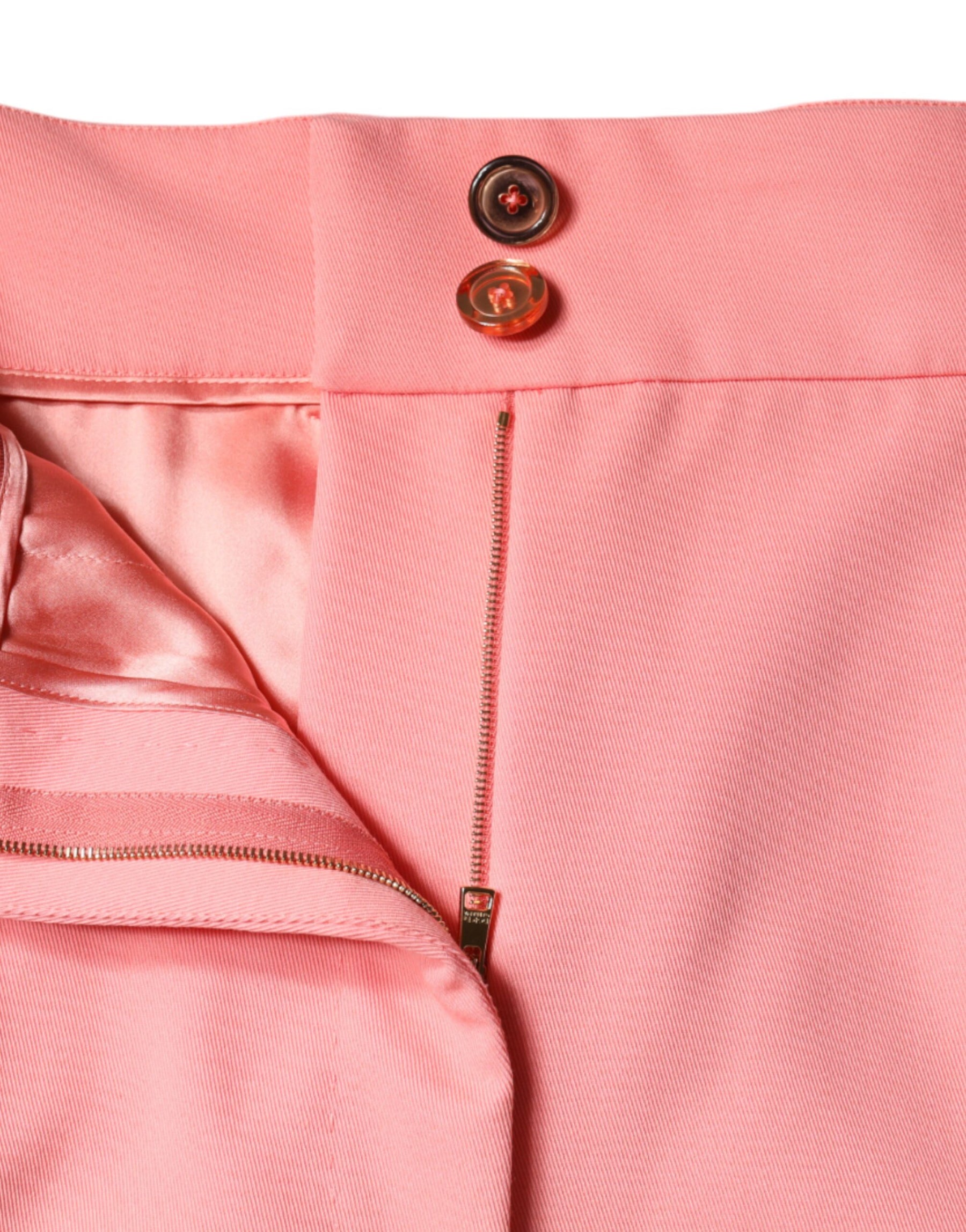 Dolce & Gabbana Rose Pink Polyester High Waist Tapered Pants | Regal Royce