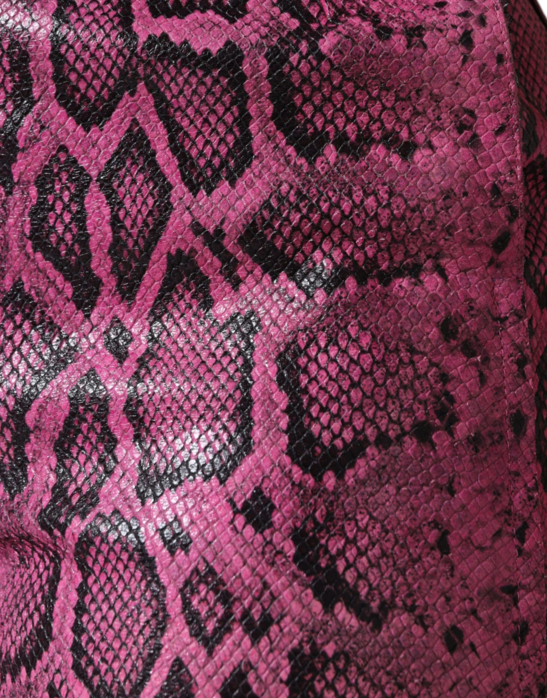 Dolce & Gabbana Pink Leather High Waist Hot Pants Shorts | Regal Royce