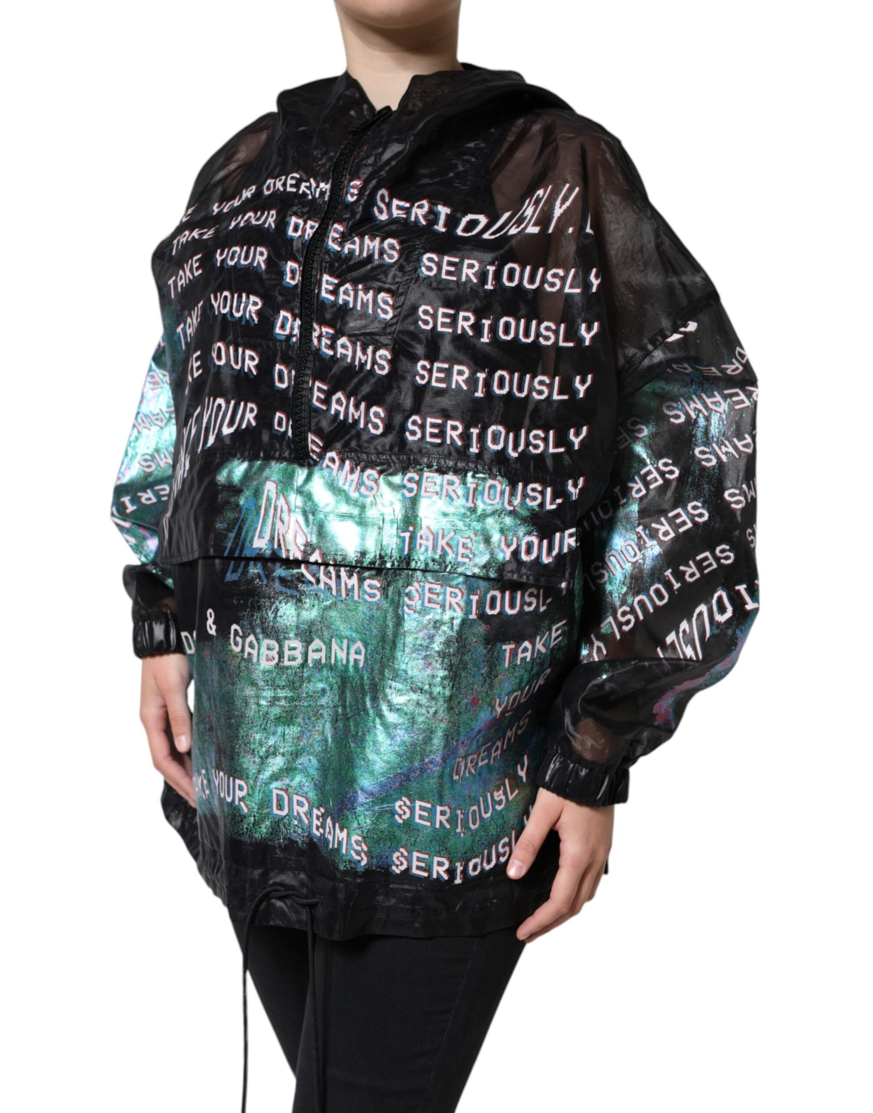 Dolce & Gabbana Multicolor Print Hooded Sweatshirt Sweater | Regal Royce