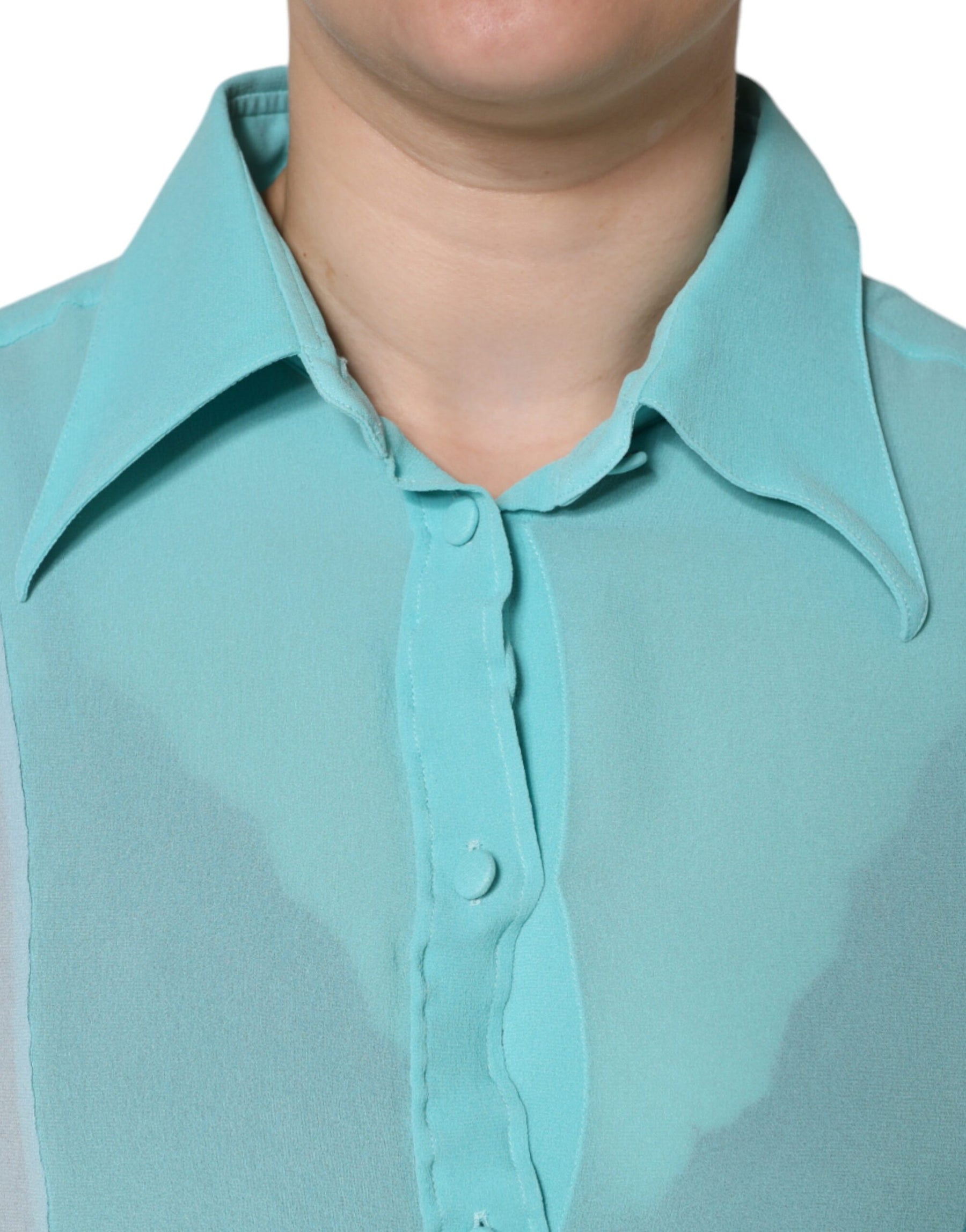 Dolce & Gabbana Multicolor Long Sleeve Button Blouse Top | Regal Royce