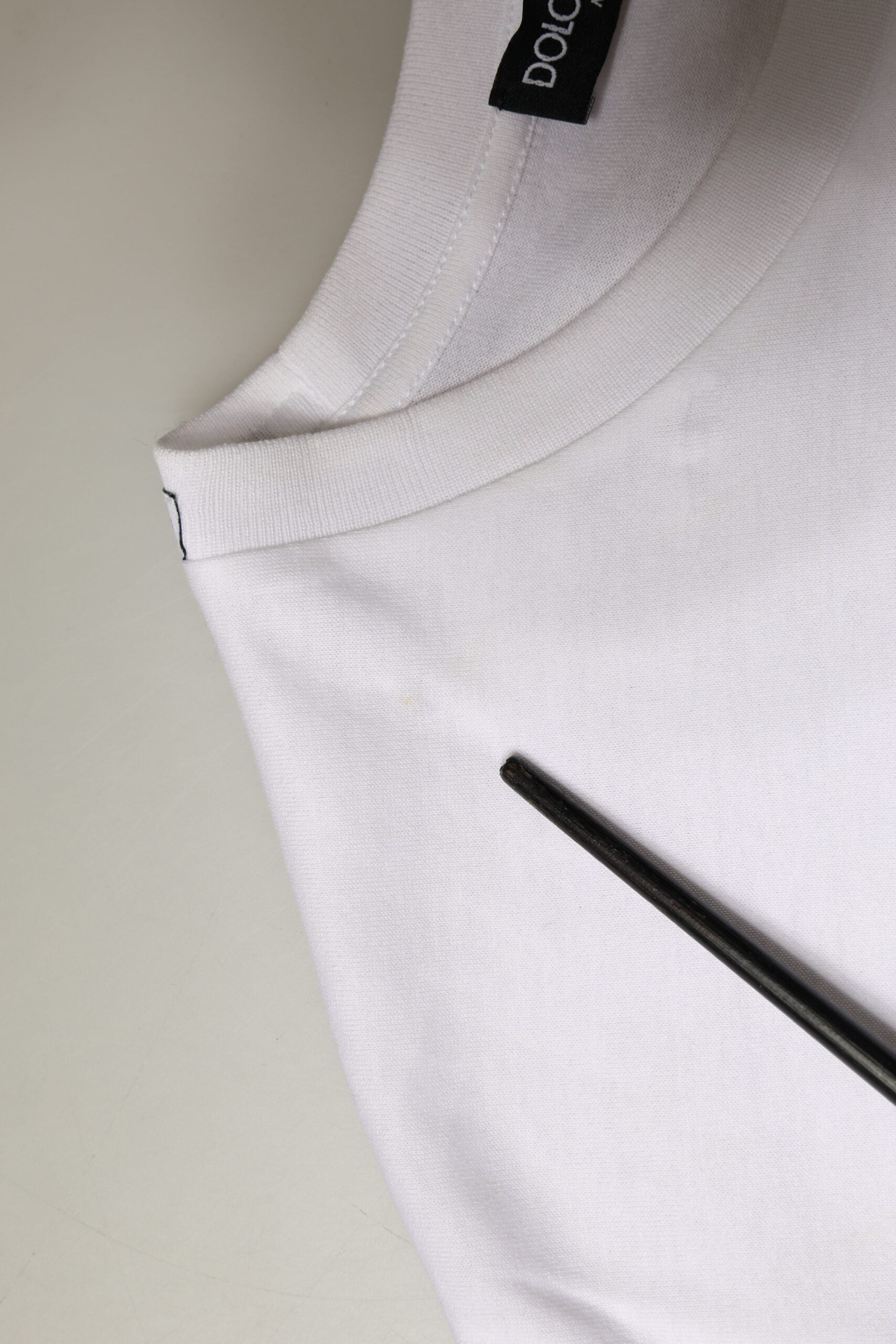 Dolce & Gabbana White Cotton Sleeveless Crew Neck T-shirt | Regal Royce