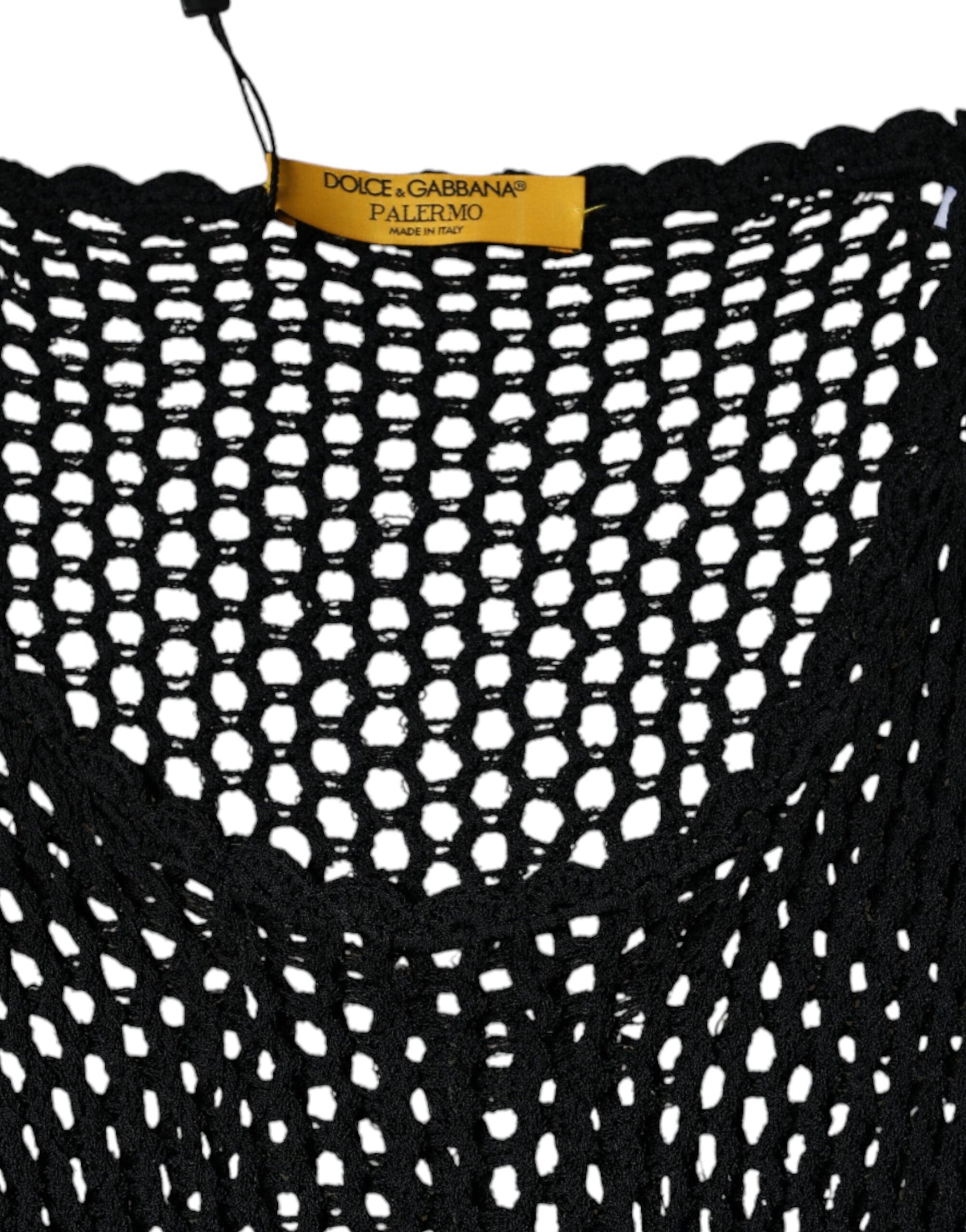 Dolce & Gabbana Black Mesh See Through Sleeveless Tank Top | Regal Royce