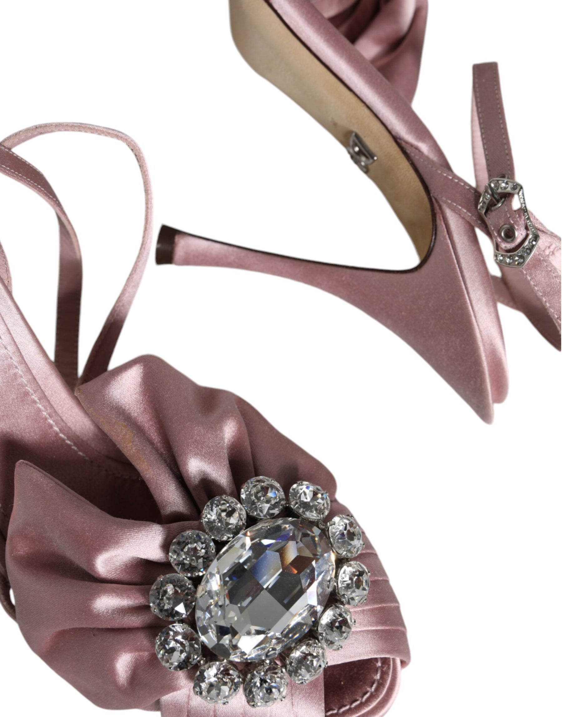 Dolce & Gabbana Pink Keira Crystal Heels Sandals Shoes | Regal Royce