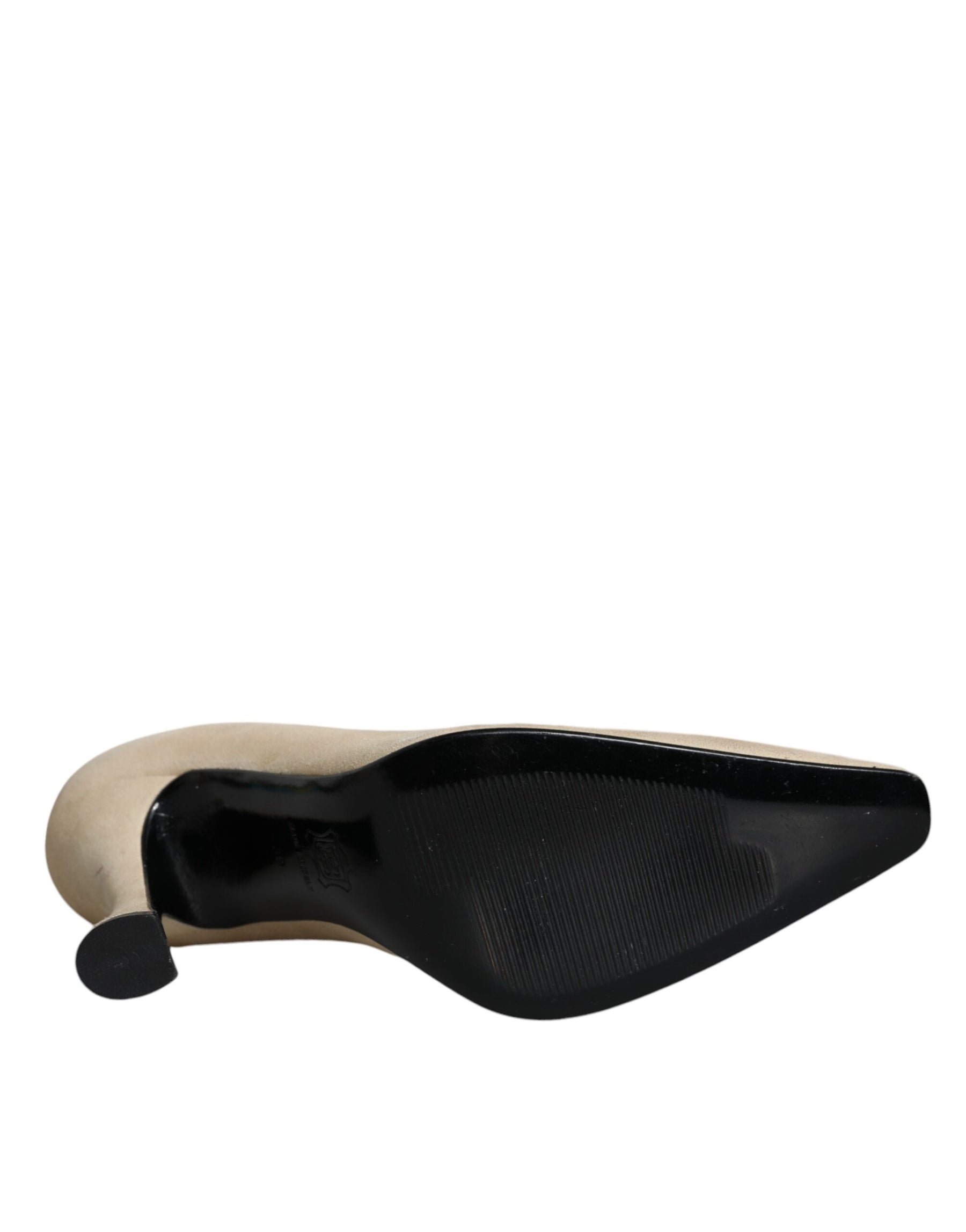 Dolce & Gabbana Beige Suede Leather High Heels Pumps Shoes | Regal Royce