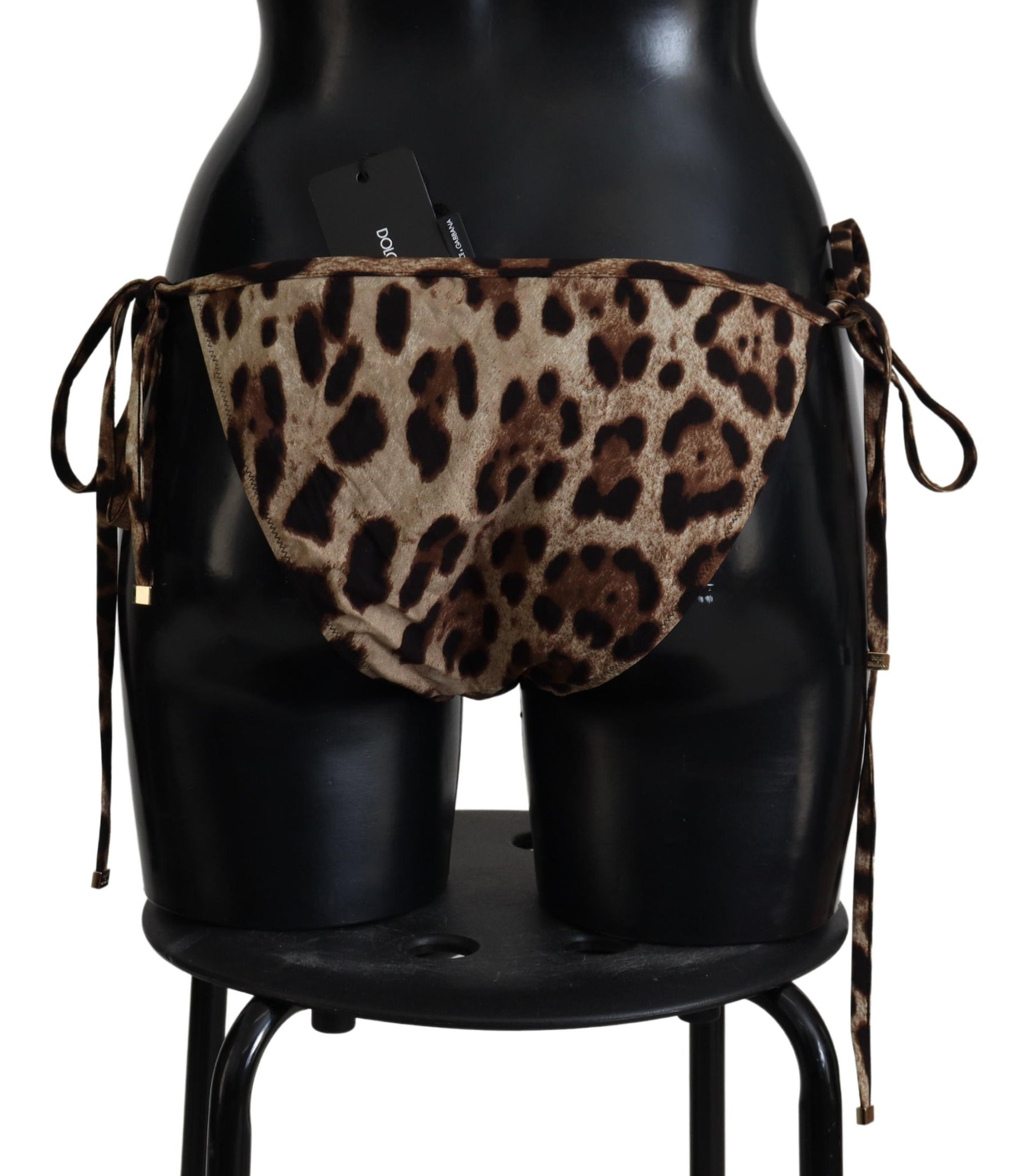 Dolce & Gabbana Brown Leopard Print Swimsuit Swimwear Bikini Bottom | Regal Royce
