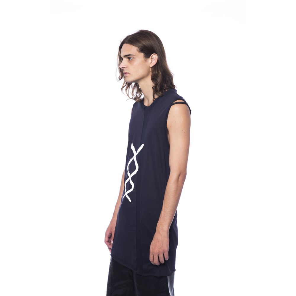 Nicolo Tonetto Black Cotton Men Tank Top | Regal Royce