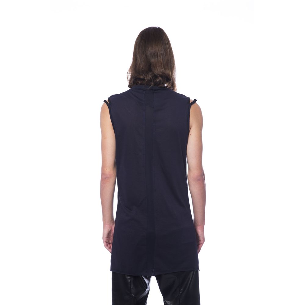 Nicolo Tonetto Black Cotton Men Tank Top | Regal Royce