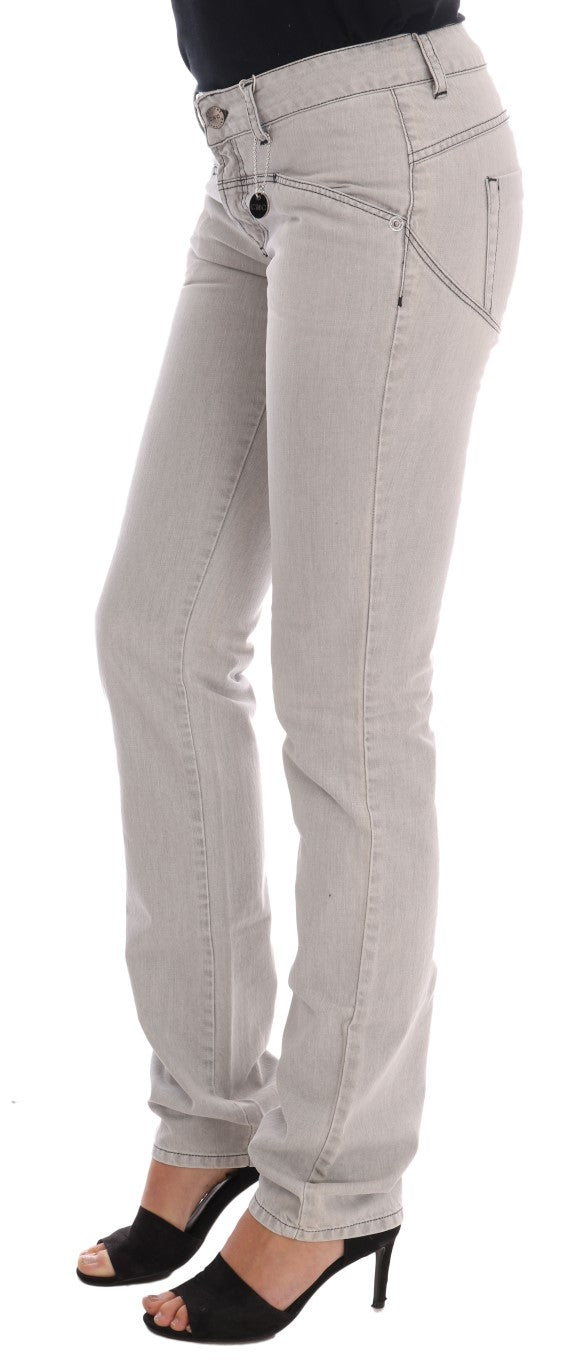 Costume National Gray Wash Cotton Slim Jeans | Regal Royce