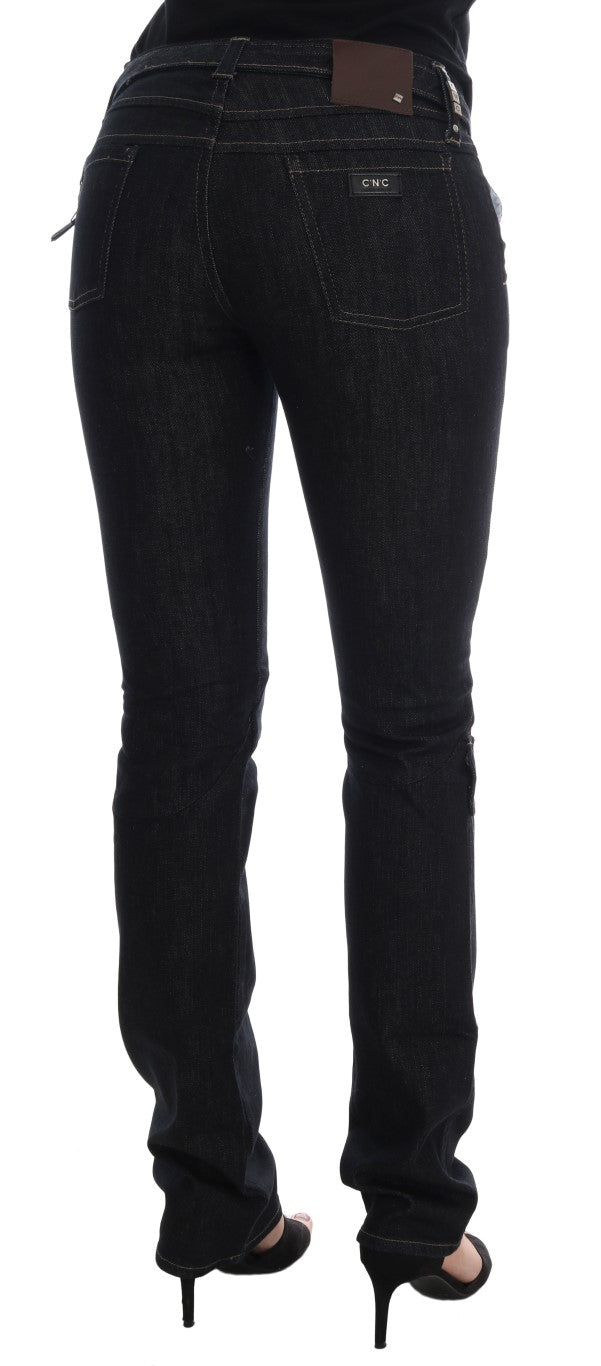 Costume National Blue Cotton Stretch Slim Fit Jeans | Regal Royce
