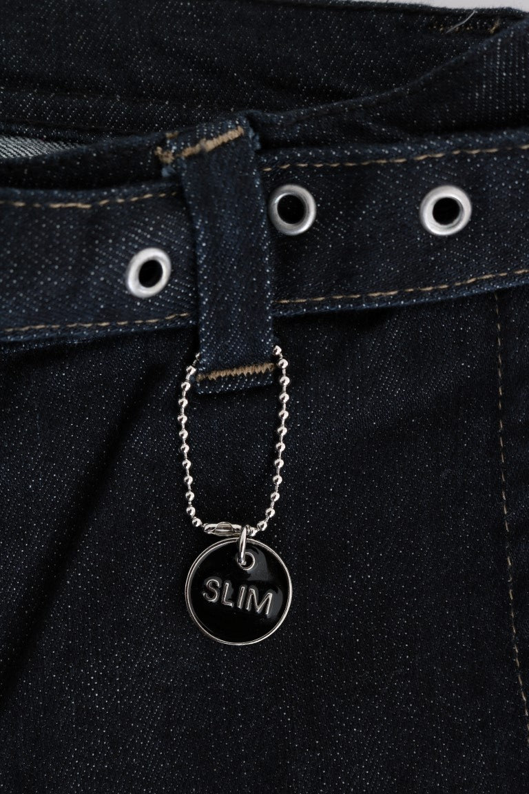 Costume National Blue Cotton Stretch Slim Fit Jeans | Regal Royce