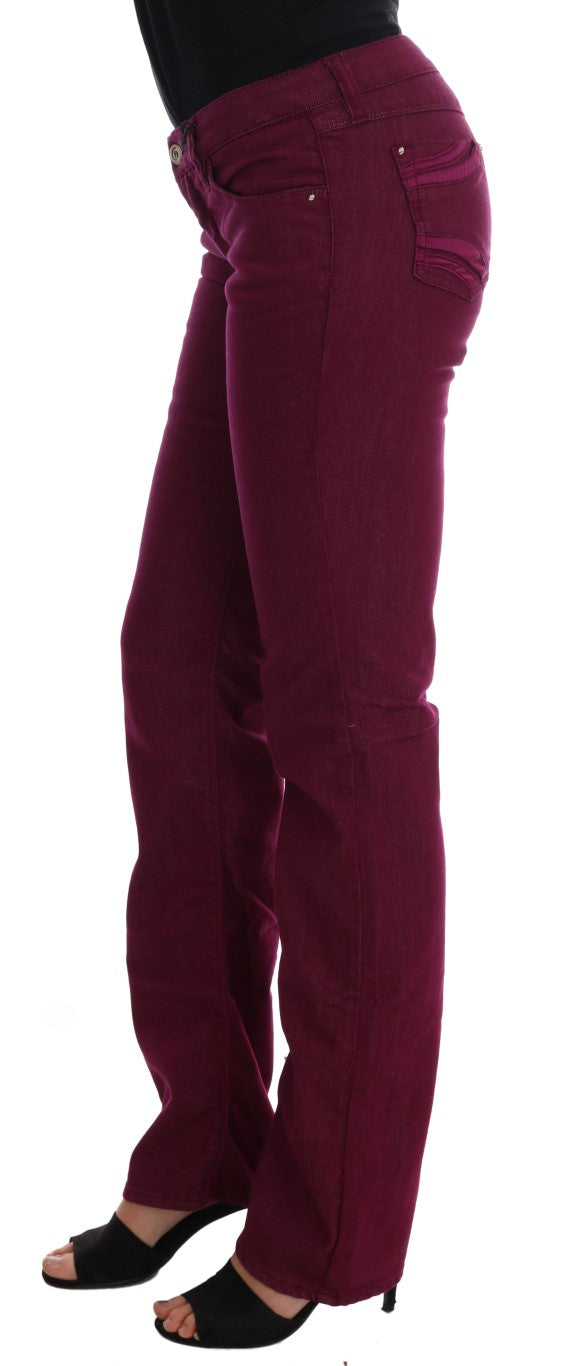 Costume National Red Wash Cotton Stretch Denim Jeans | Regal Royce