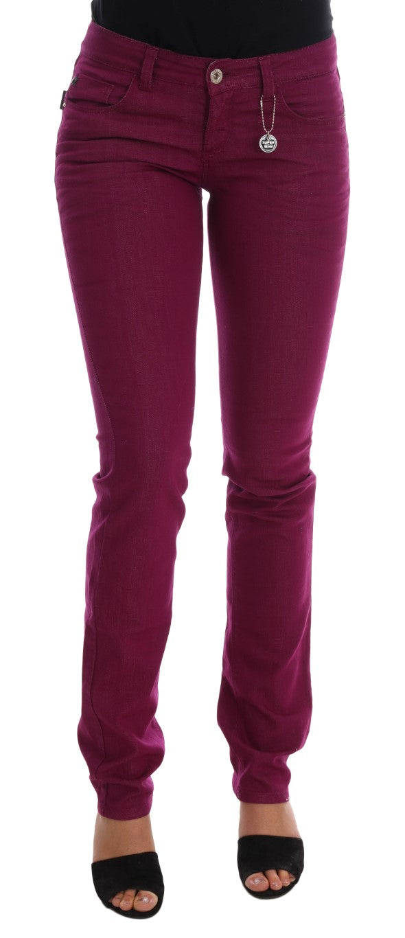 Costume National Purple Cotton Stretch Slim Denim Jeans | Regal Royce