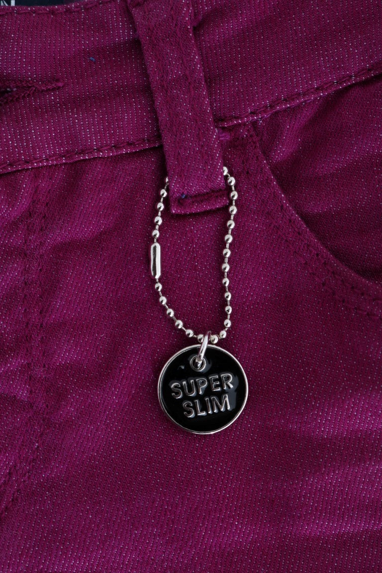 Costume National Purple Cotton Stretch Slim Denim Jeans | Regal Royce