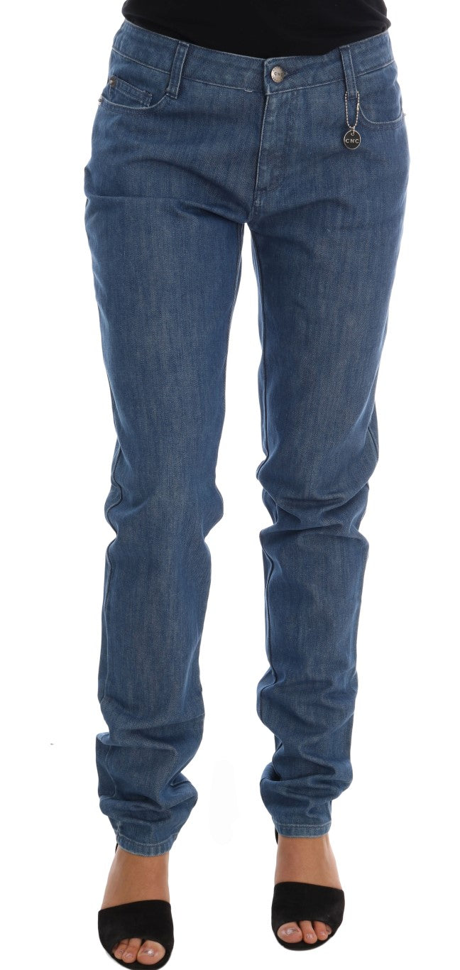 Costume National Blue Wash Cotton Boyfriend Fit Jeans | Regal Royce