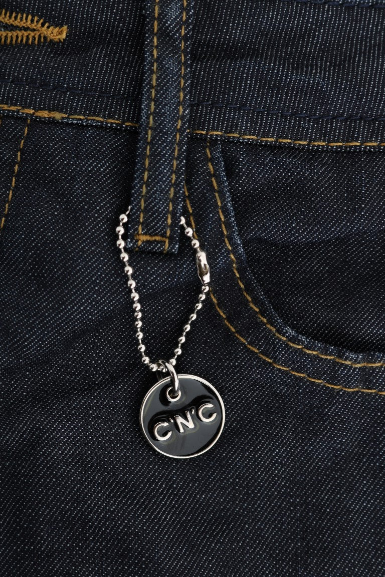 Costume National Dark Blue Cotton Classic Fit Jeans | Regal Royce