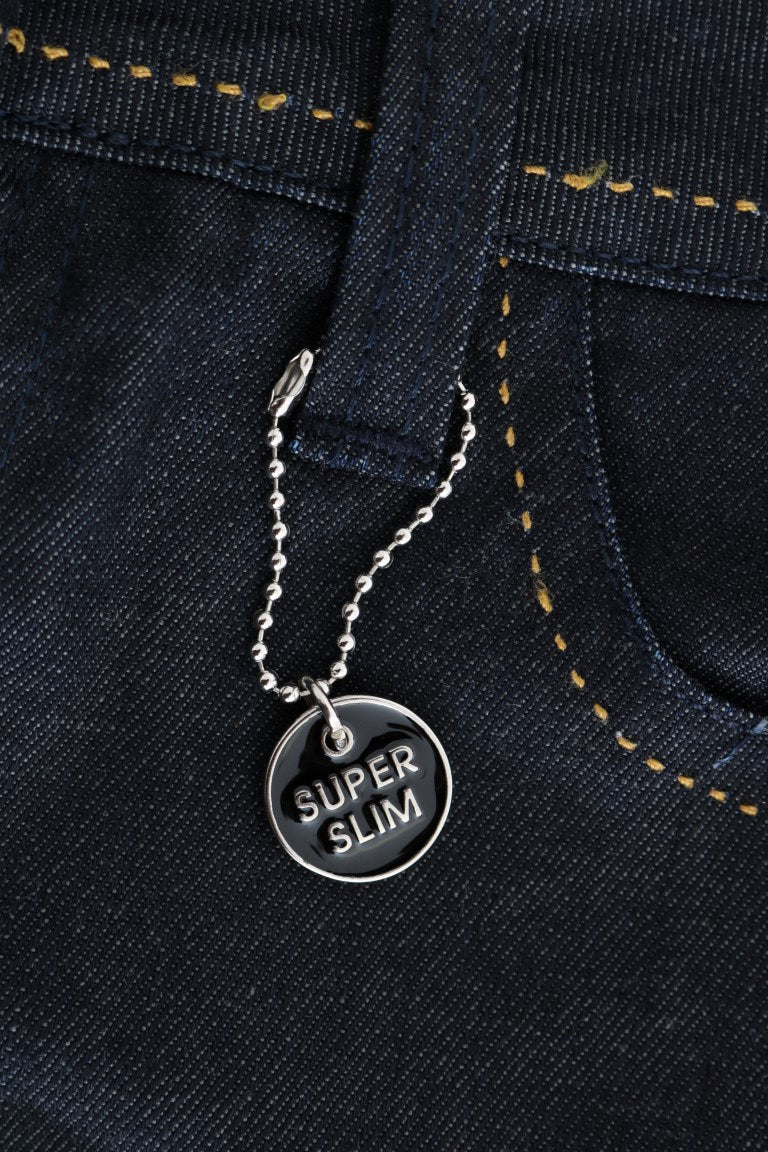 Costume National Blue Cotton Stretch Slim Fit Jeans | Regal Royce