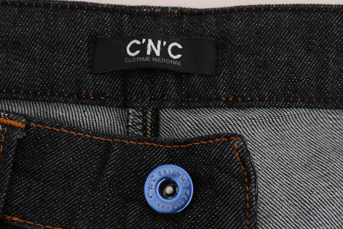 Costume National Blue Cotton Stretch Slim Fit Jeans | Regal Royce