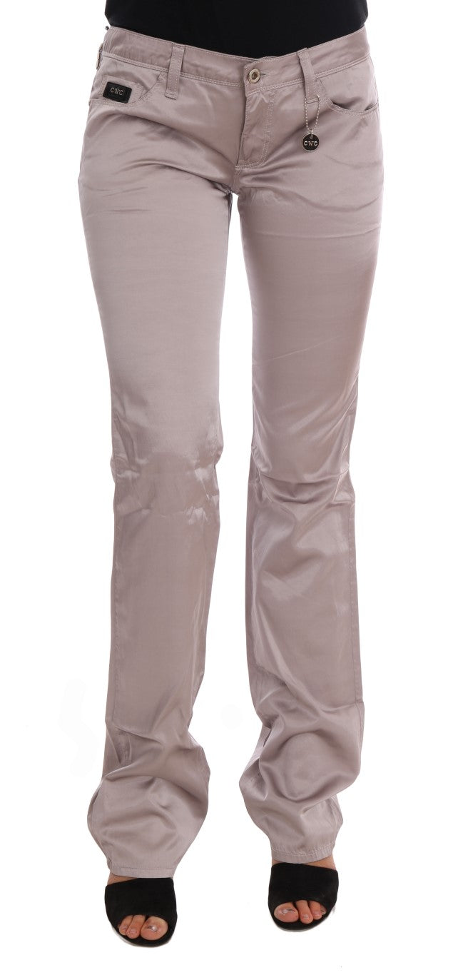 Costume National Beige Cotton Slim Fit Jeans | Regal Royce