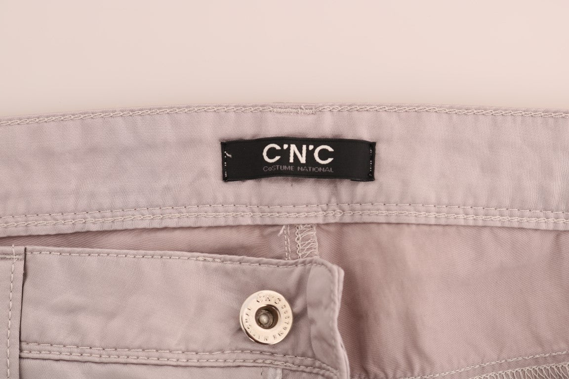 Costume National Beige Cotton Slim Fit Jeans | Regal Royce