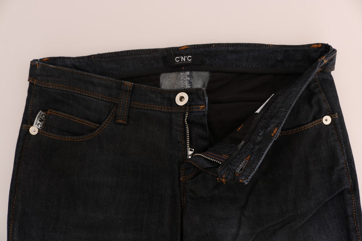 Costume National Dark Blue Cotton Slim Fit Jeans | Regal Royce
