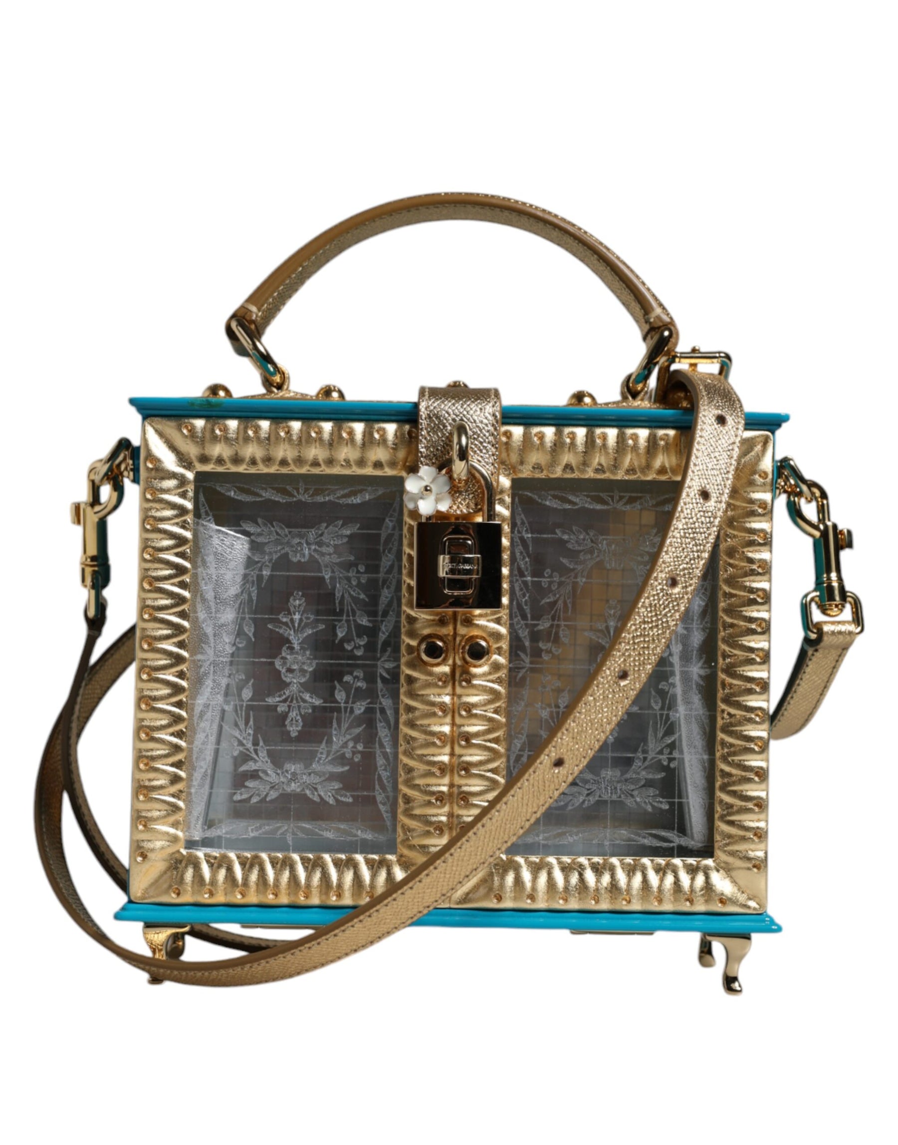 Dolce & Gabbana Multicolor Wood Leather Clutch Shoulder Bag | Regal Royce