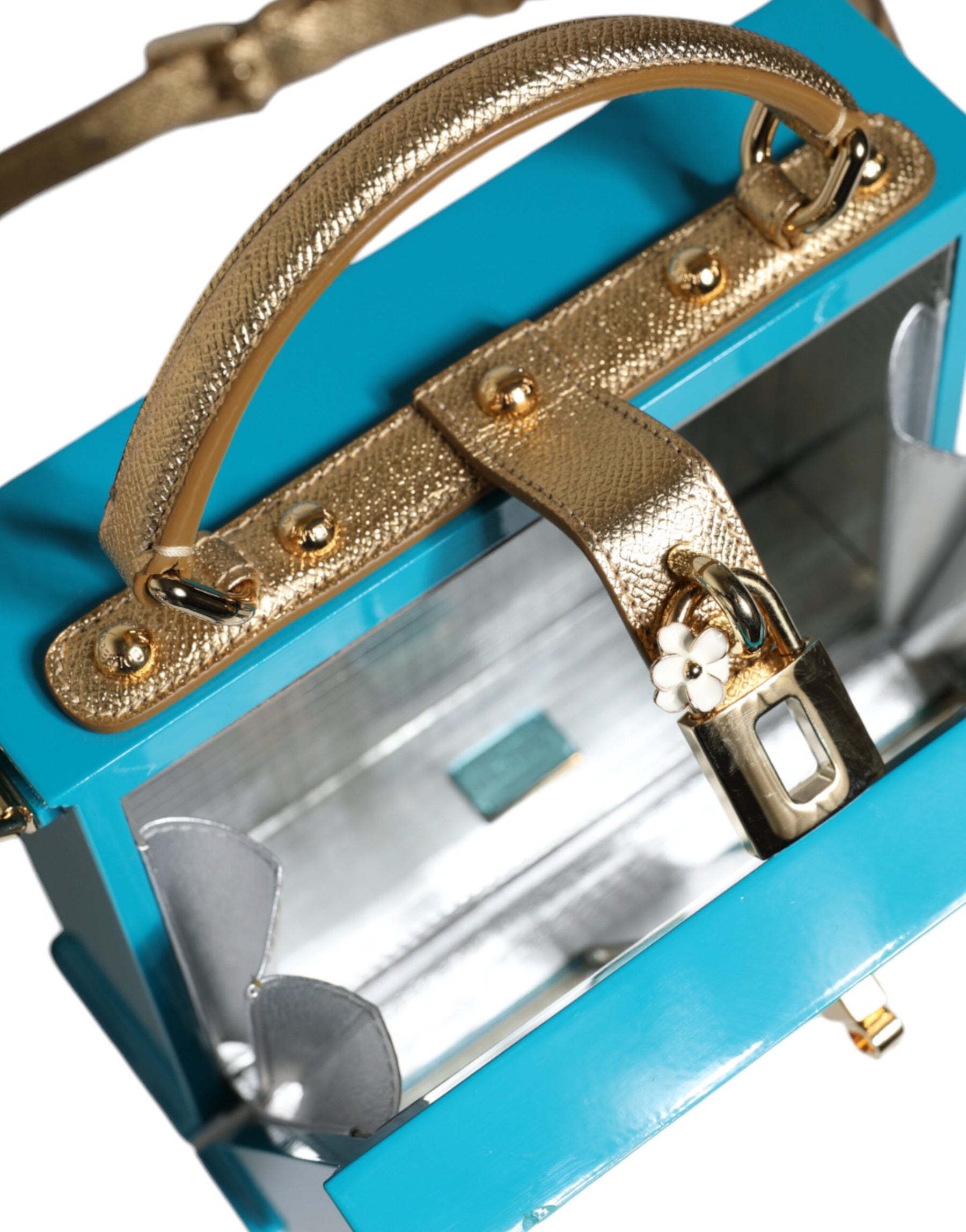 Dolce & Gabbana Multicolor Wood Leather Clutch Shoulder Bag | Regal Royce