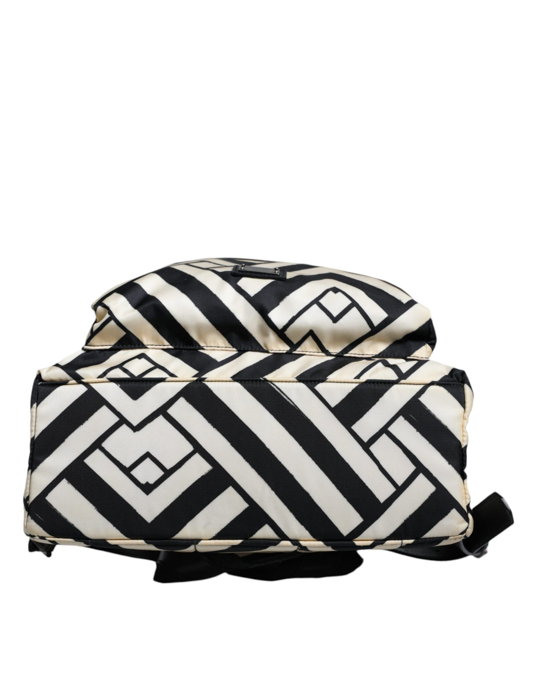 Dolce & Gabbana Black White Nylon Leather Travel Back Pack Bag | Regal Royce