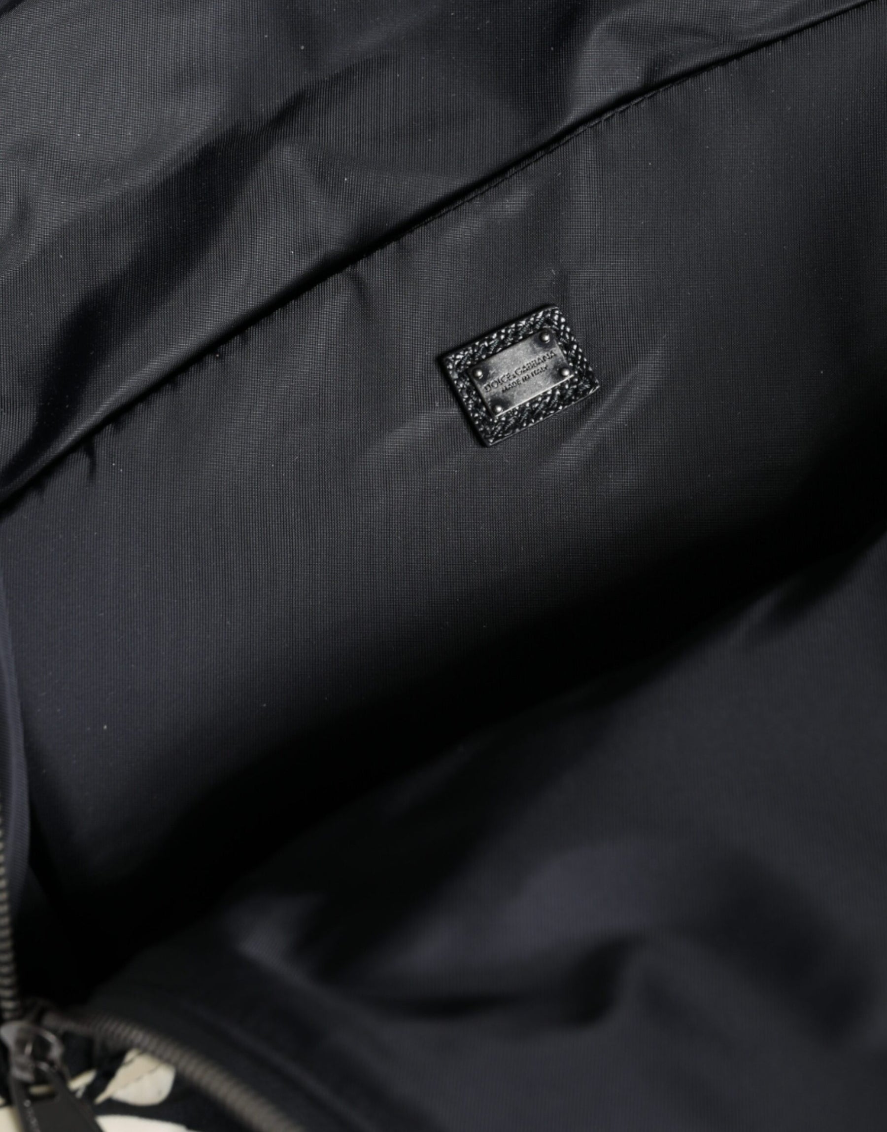 Dolce & Gabbana Black White Nylon Leather Travel Back Pack Bag | Regal Royce