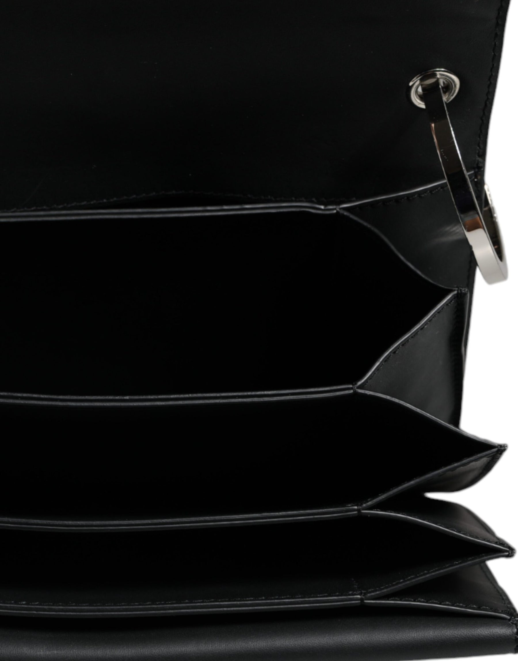 Dolce & Gabbana Black Small Leather Studded Shoulder Crossbody Bag | Regal Royce