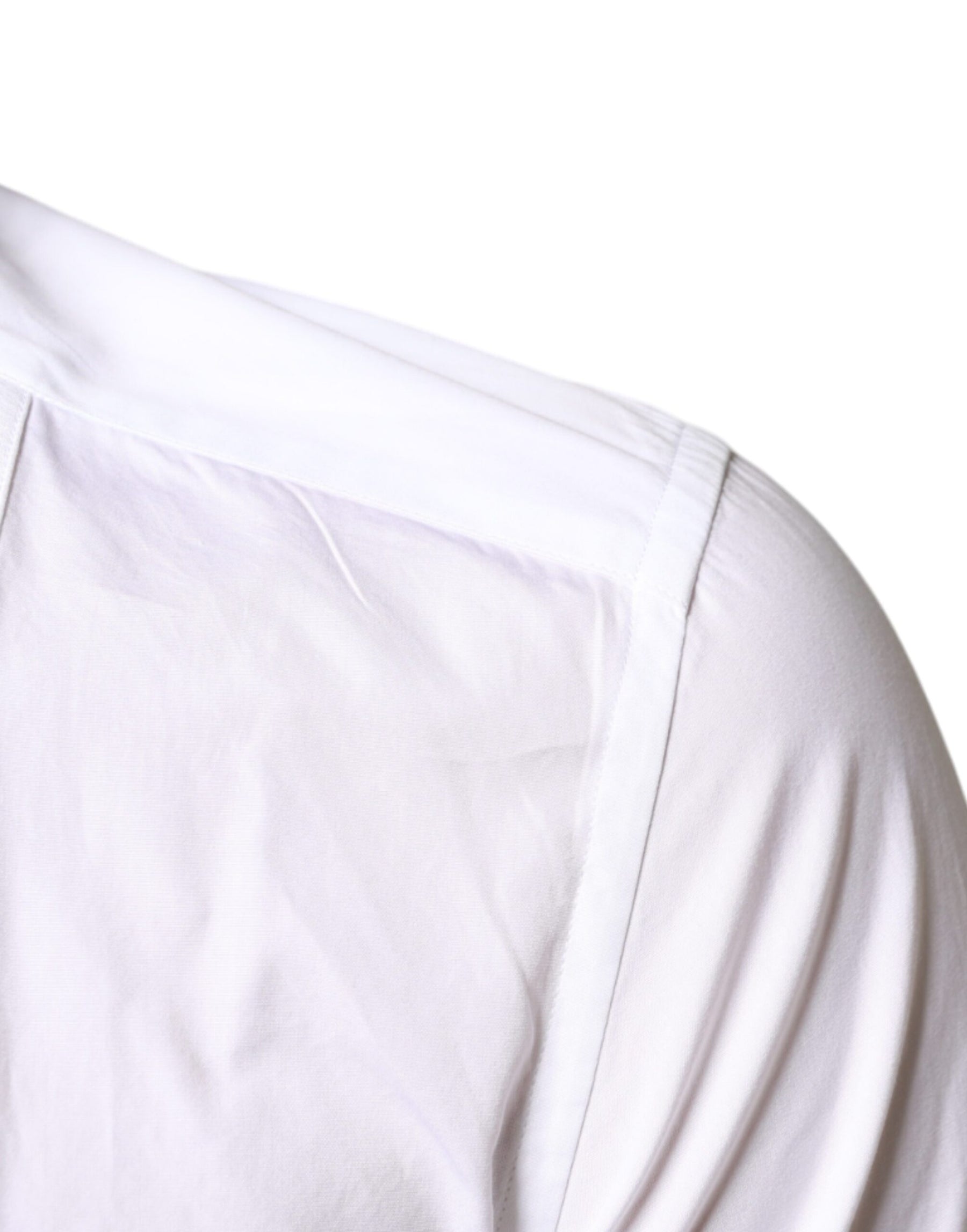 Dolce & Gabbana White Bib Cotton Poplin Formal Dress Shirt | Regal Royce