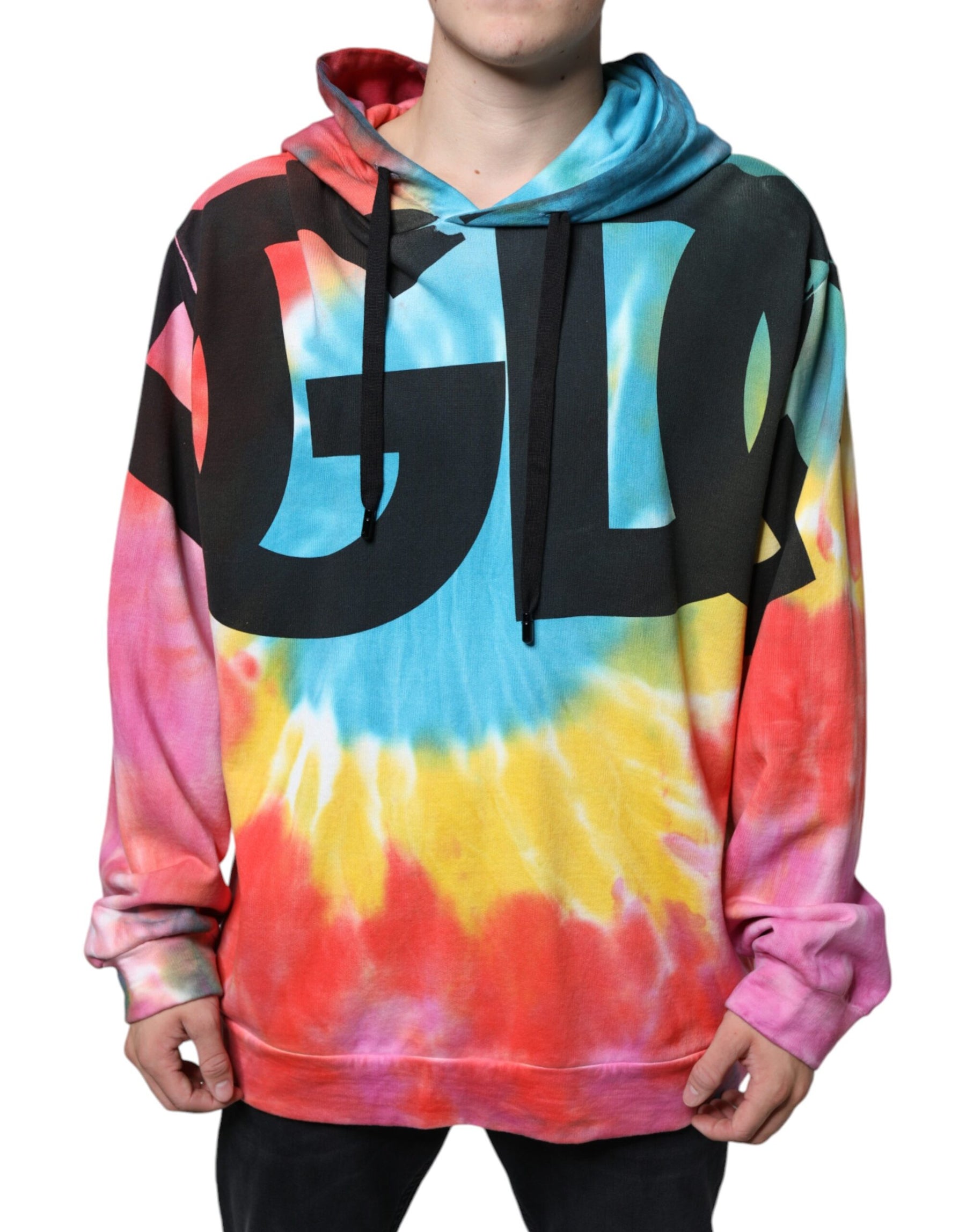 Dolce & Gabbana Multicolor Tie Dye Hooded Sweatshirt Sweater | Regal Royce