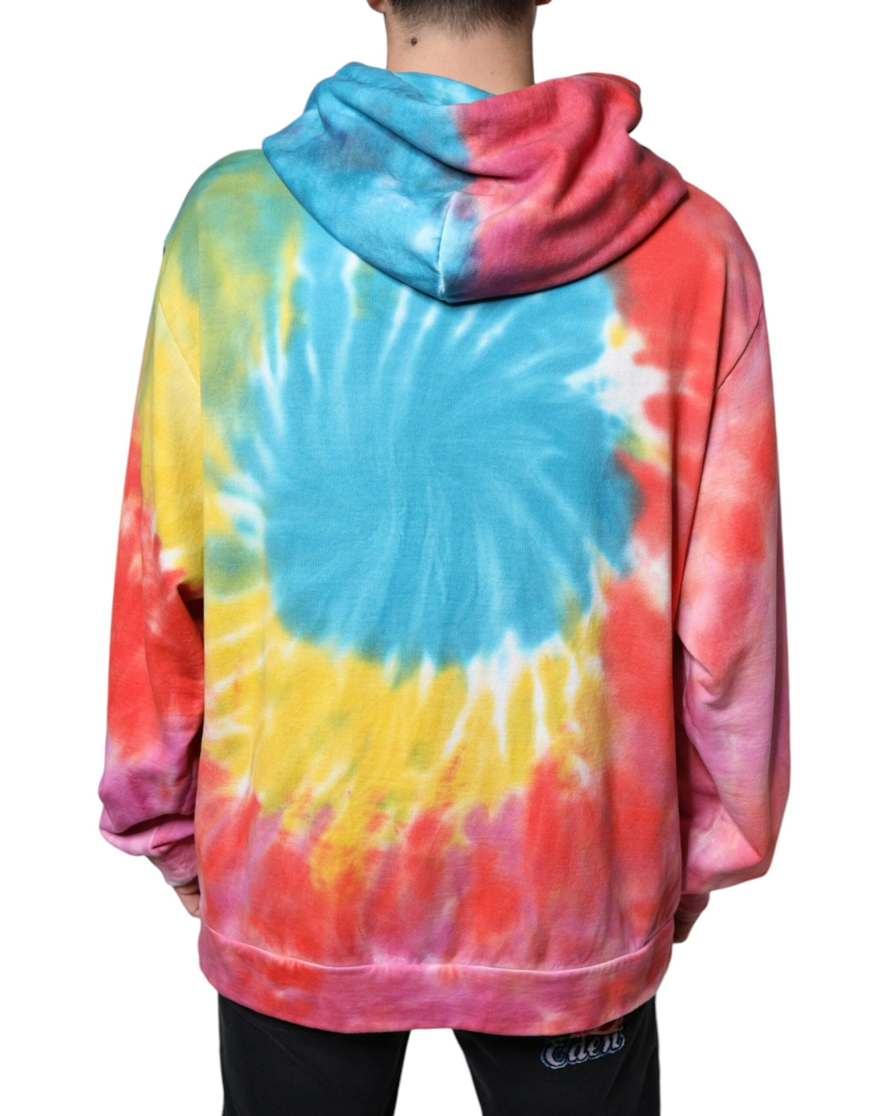 Dolce & Gabbana Multicolor Tie Dye Hooded Sweatshirt Sweater | Regal Royce