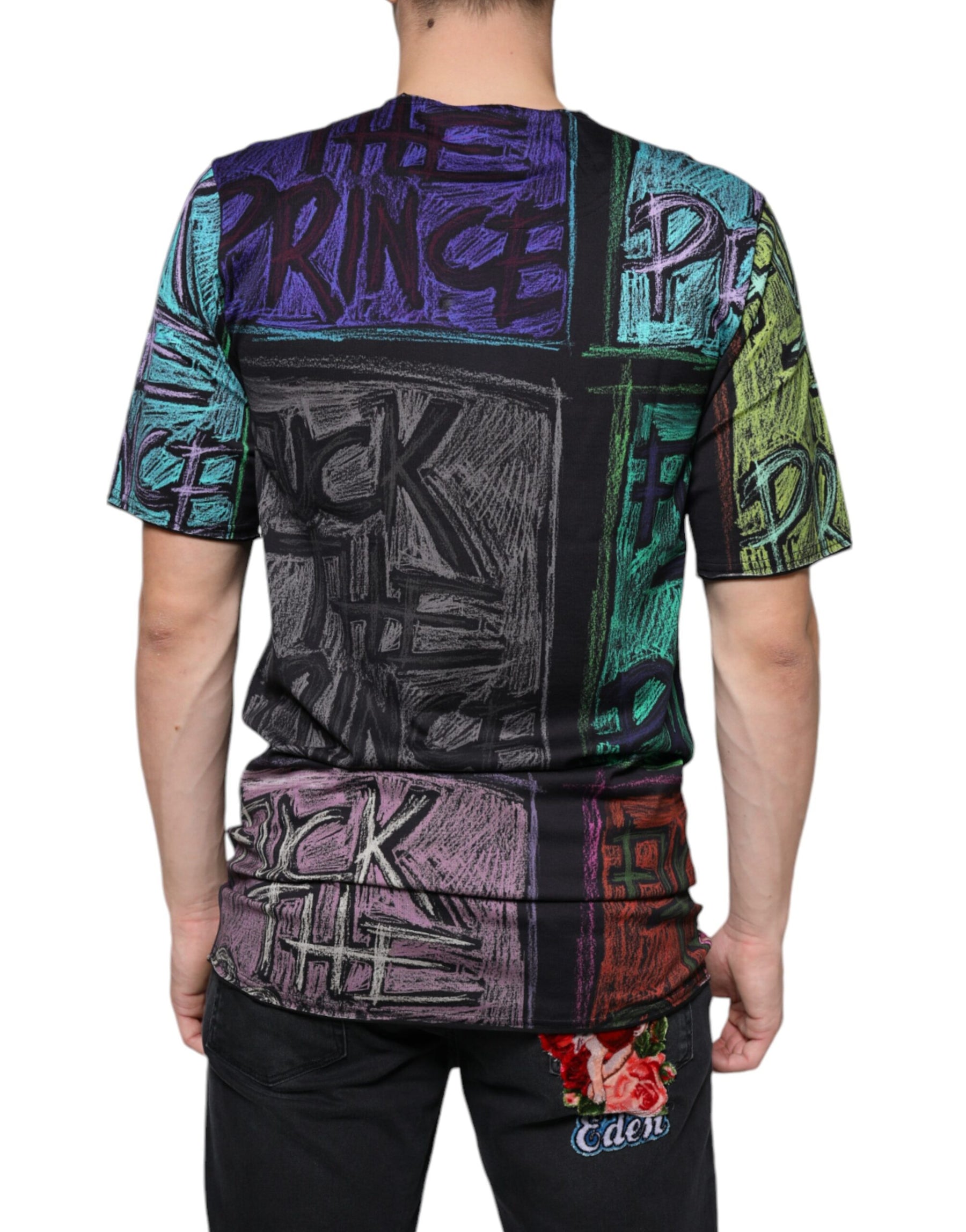 Dolce & Gabbana Multicolor Graphic Print Cotton T-shirt | Regal Royce
