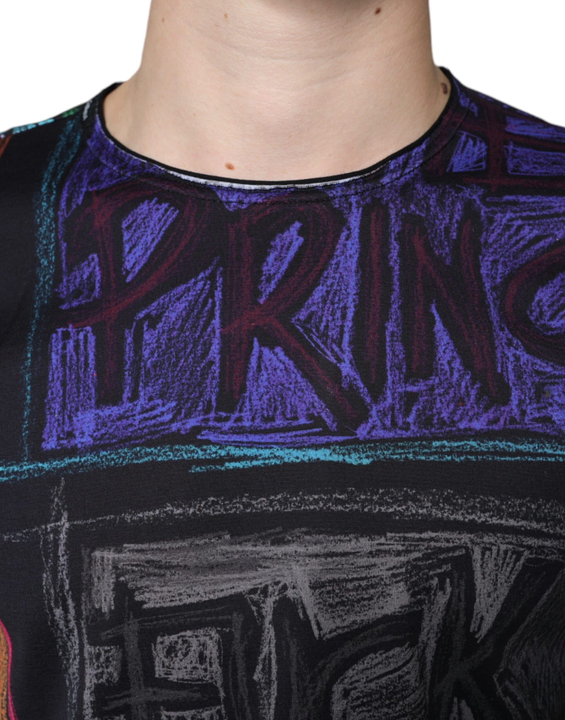 Dolce & Gabbana Multicolor Graphic Print Cotton T-shirt | Regal Royce