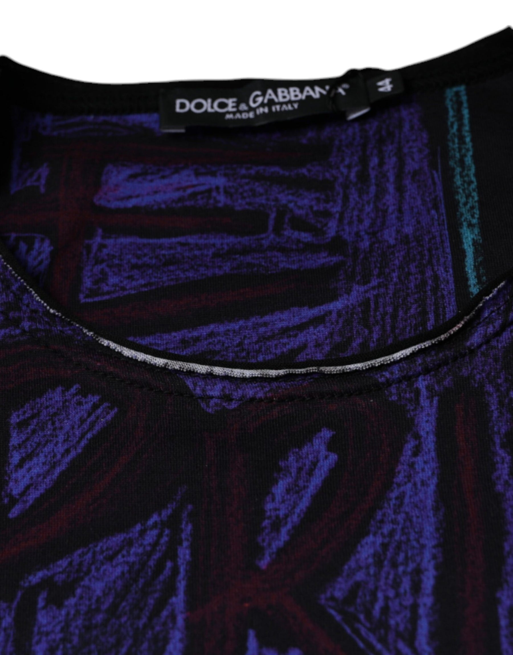 Dolce & Gabbana Multicolor Graphic Print Cotton T-shirt | Regal Royce