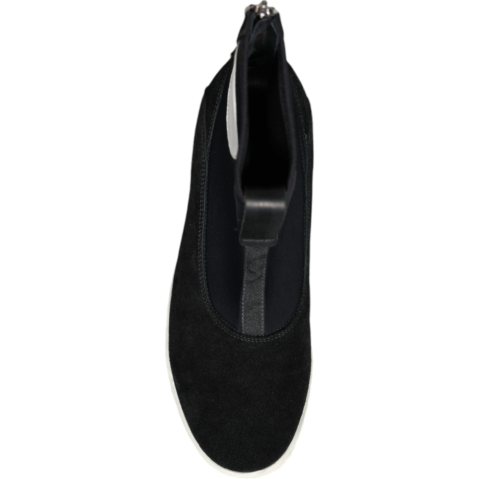 Alexander McQueen Black White Neoprene Takeshi Mid Calf Boots Shoes | Regal Royce