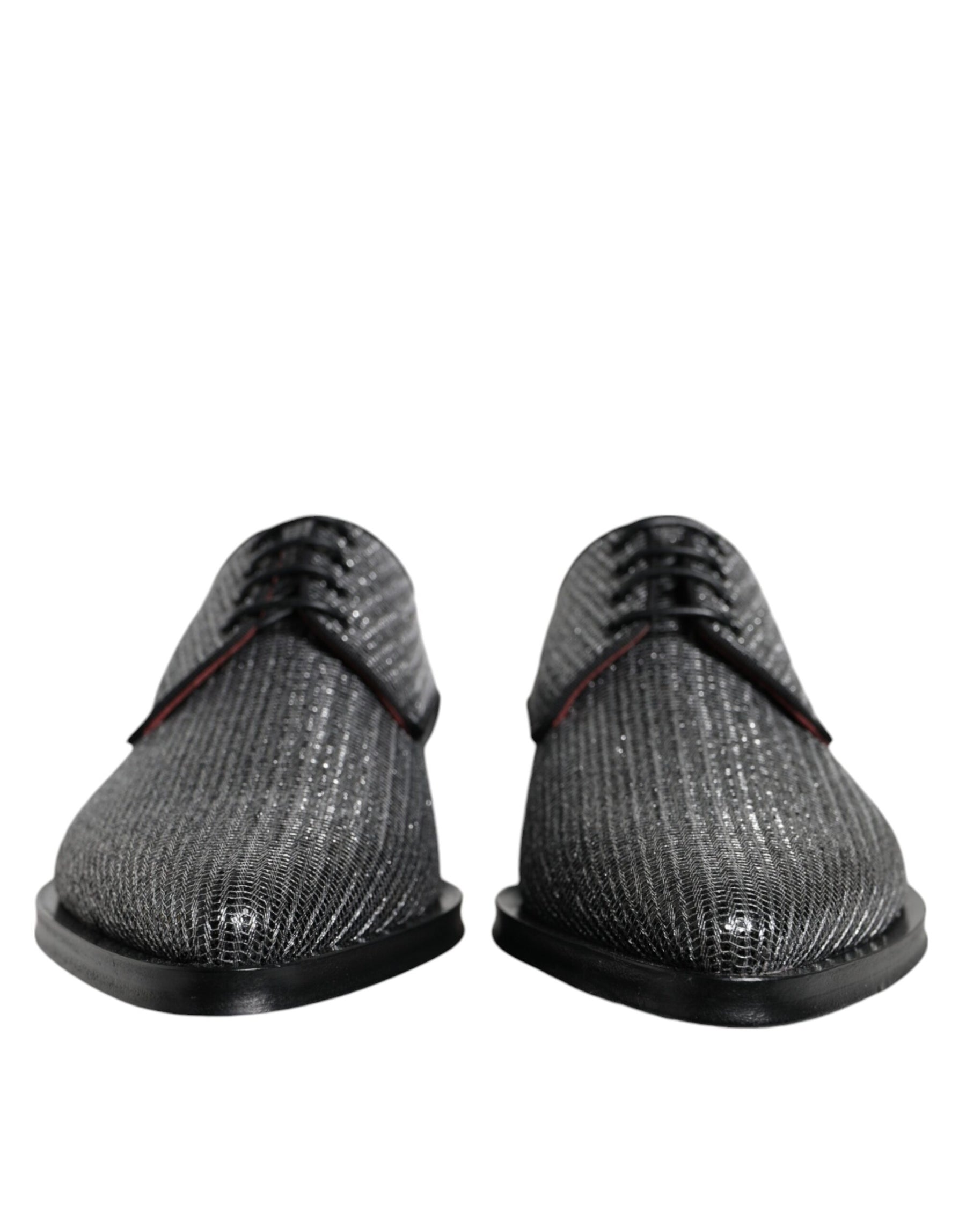 Dolce & Gabbana Silver Polyurethane Derby Formal Dress Shoes | Regal Royce