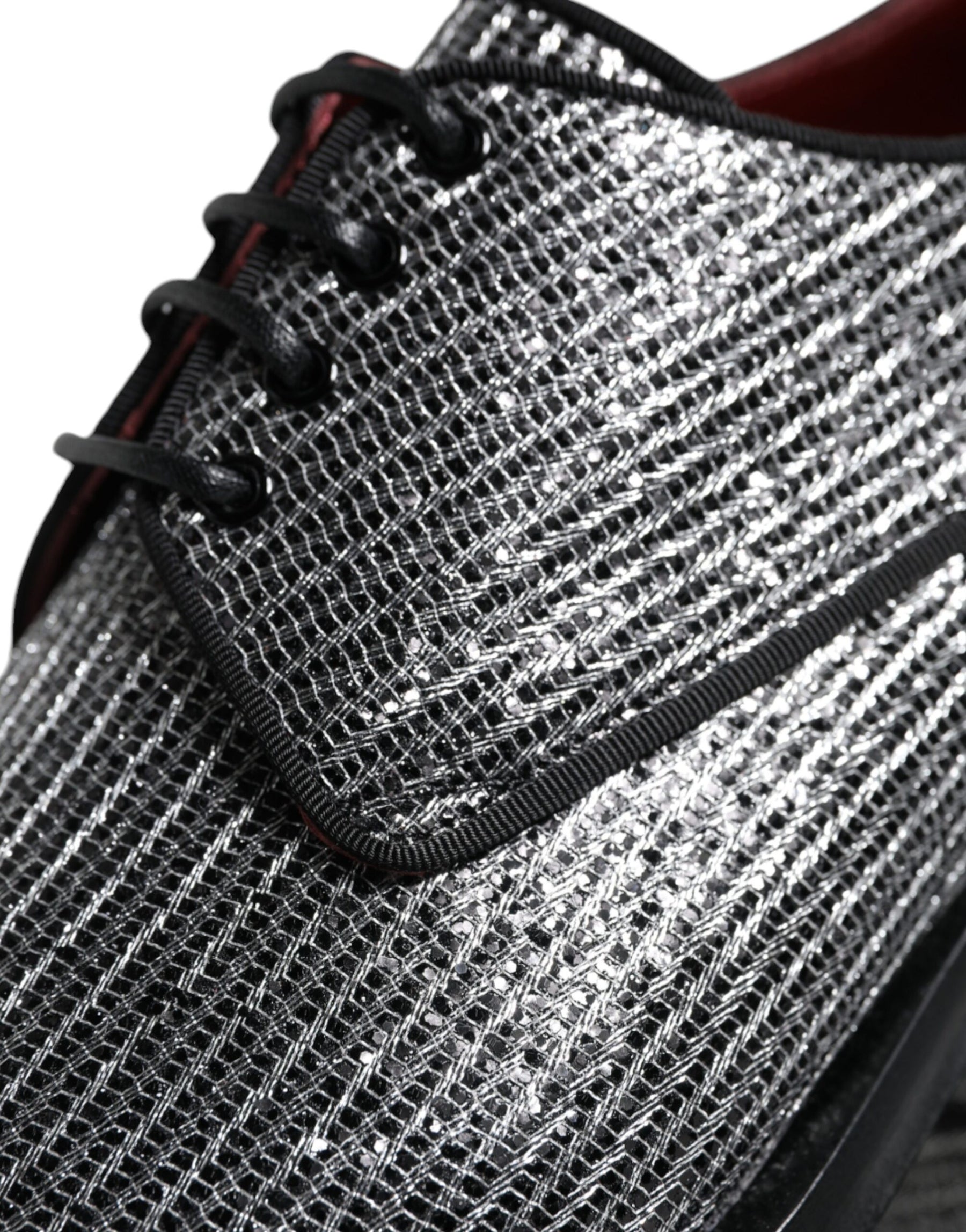 Dolce & Gabbana Silver Polyurethane Derby Formal Dress Shoes | Regal Royce