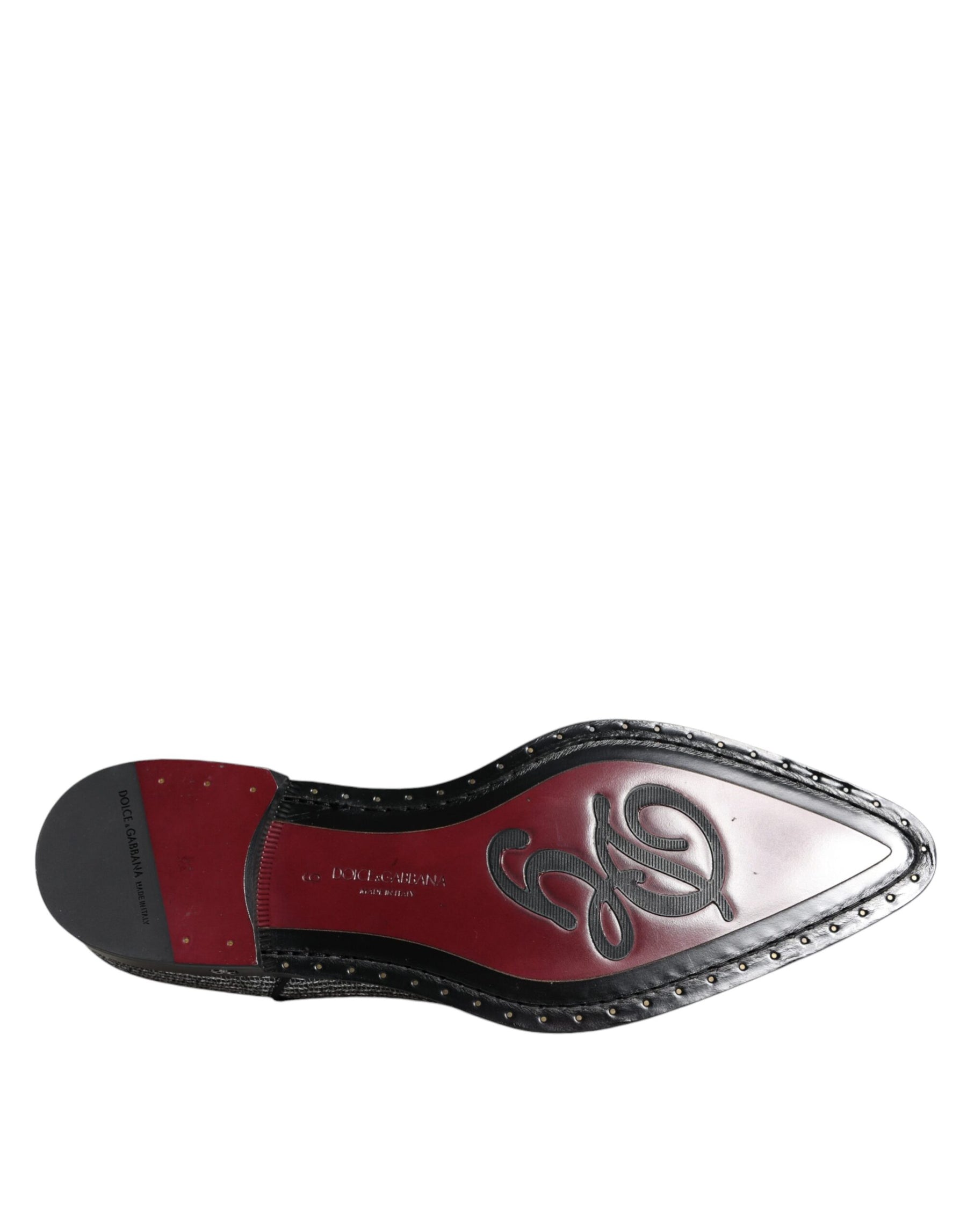 Dolce & Gabbana Silver Polyurethane Derby Formal Dress Shoes | Regal Royce