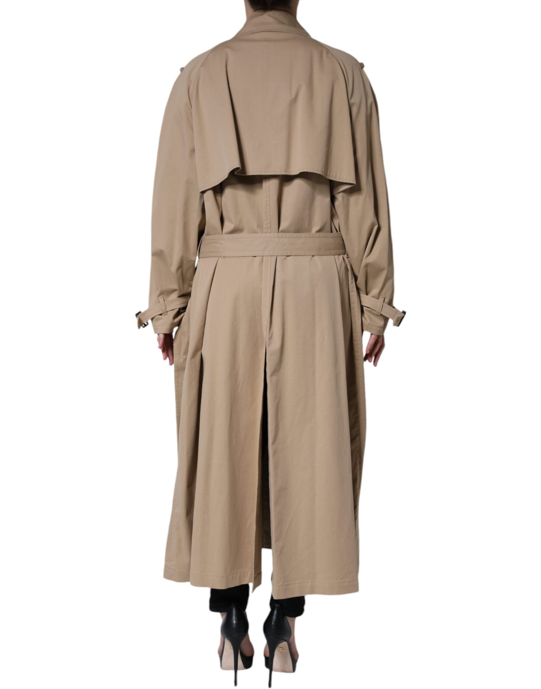 Dolce & Gabbana Khaki Double Breasted Trench Coat Jacket | Regal Royce
