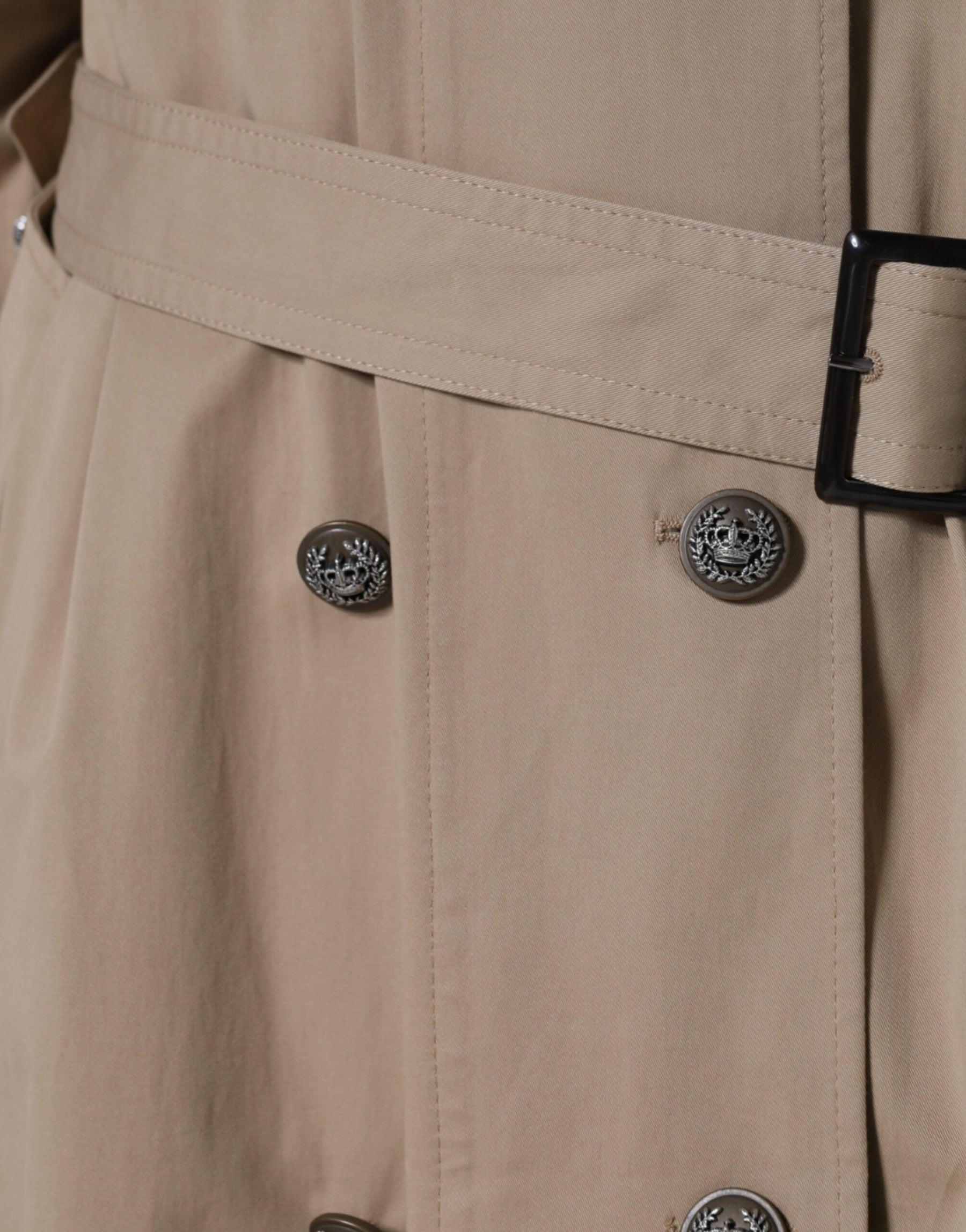 Dolce & Gabbana Khaki Double Breasted Trench Coat Jacket | Regal Royce