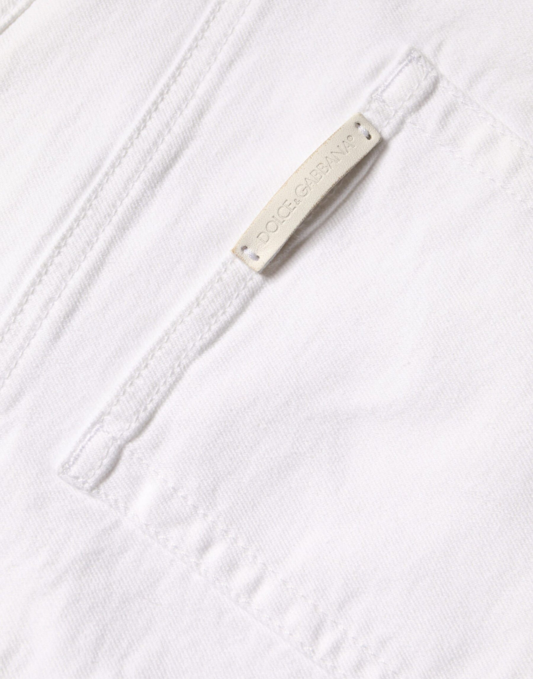 Dolce & Gabbana White Cotton Stretch AUDREY Skinny Jeans | Regal Royce