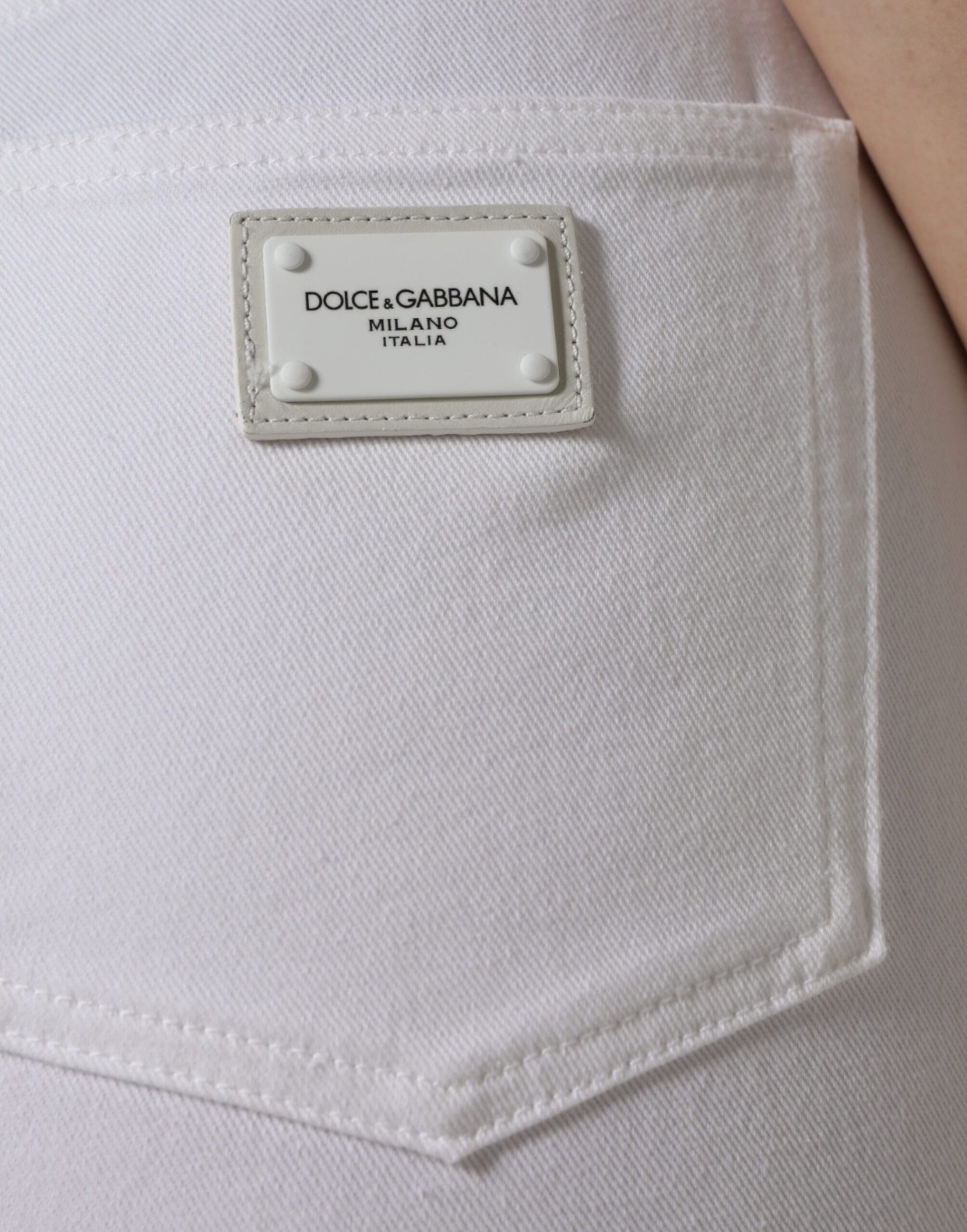 Dolce & Gabbana White Cotton Stretch AUDREY Skinny Jeans | Regal Royce