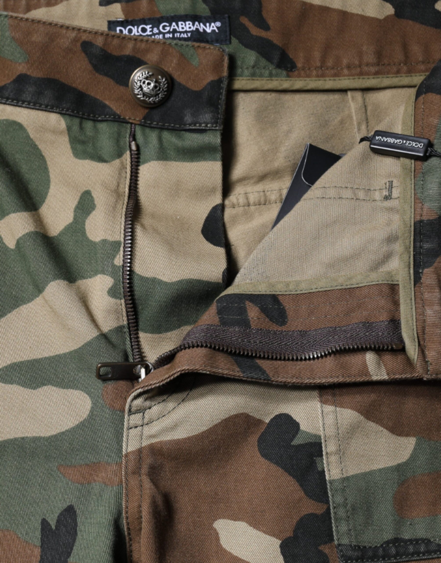 Dolce & Gabbana Multicolor Camouflage Cargo Pants | Regal Royce