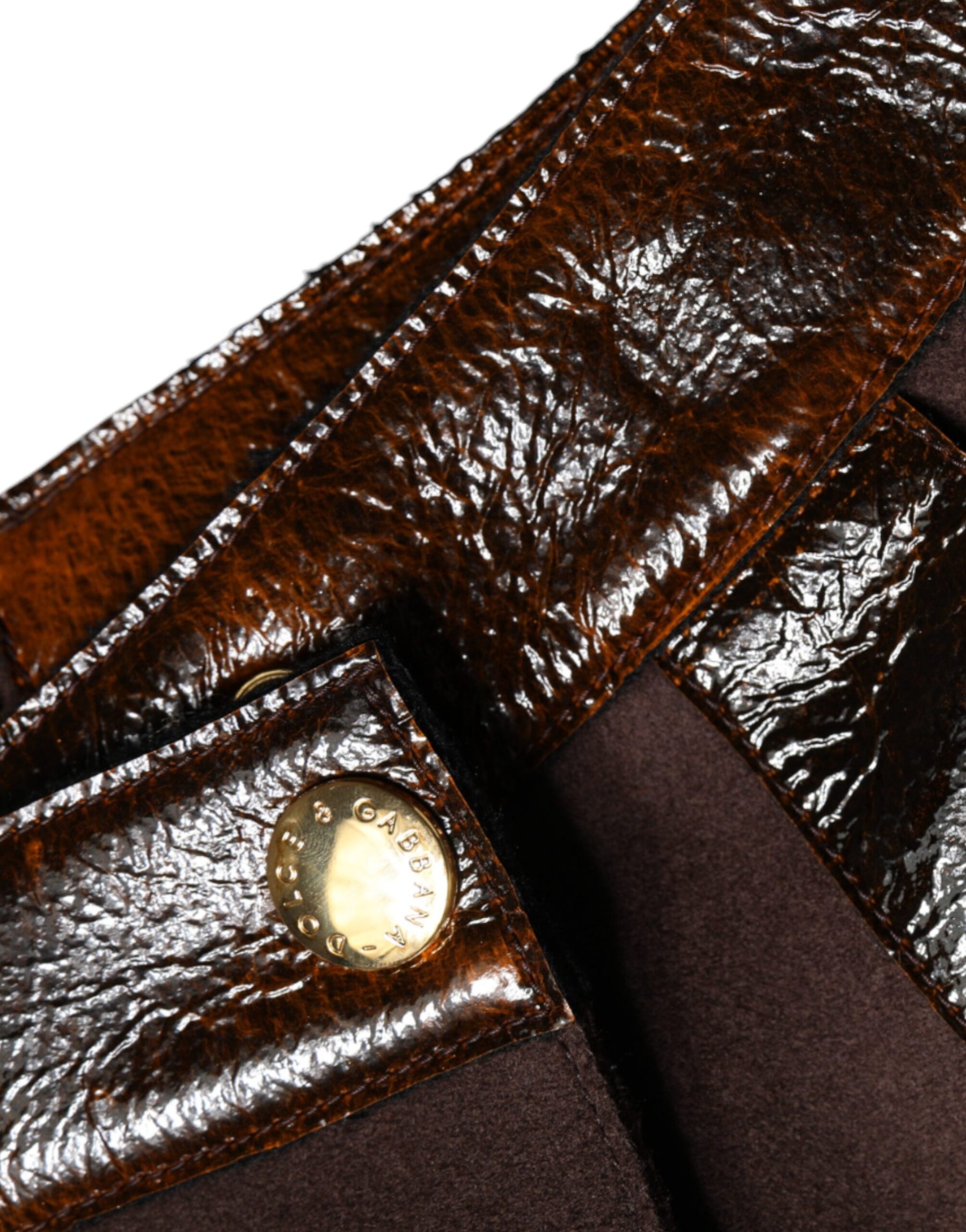 Dolce & Gabbana Brown Virgin Wool Mid Waist A-line Mini Skirt | Regal Royce